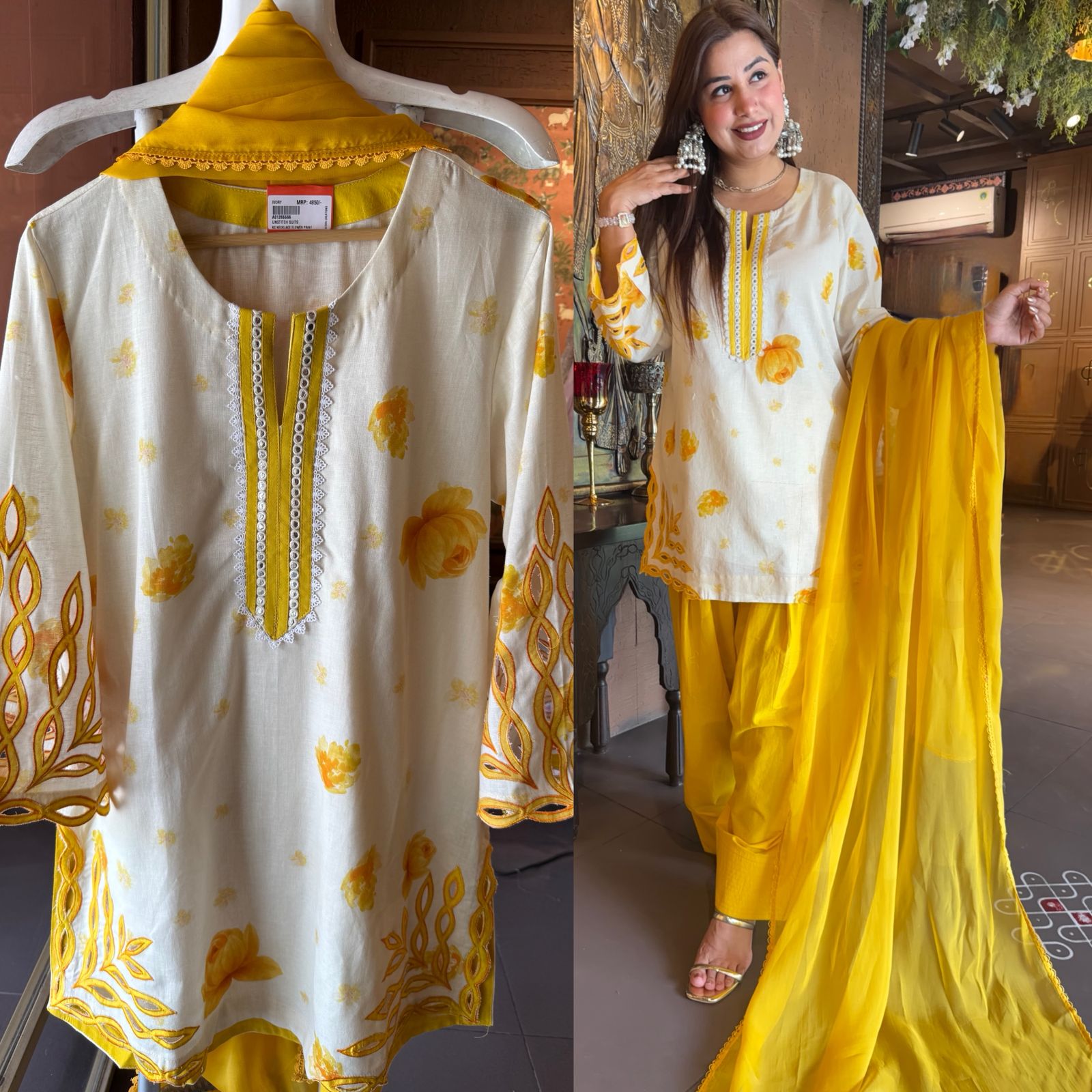 Sunshine Yellow Embroidered Kurta Set