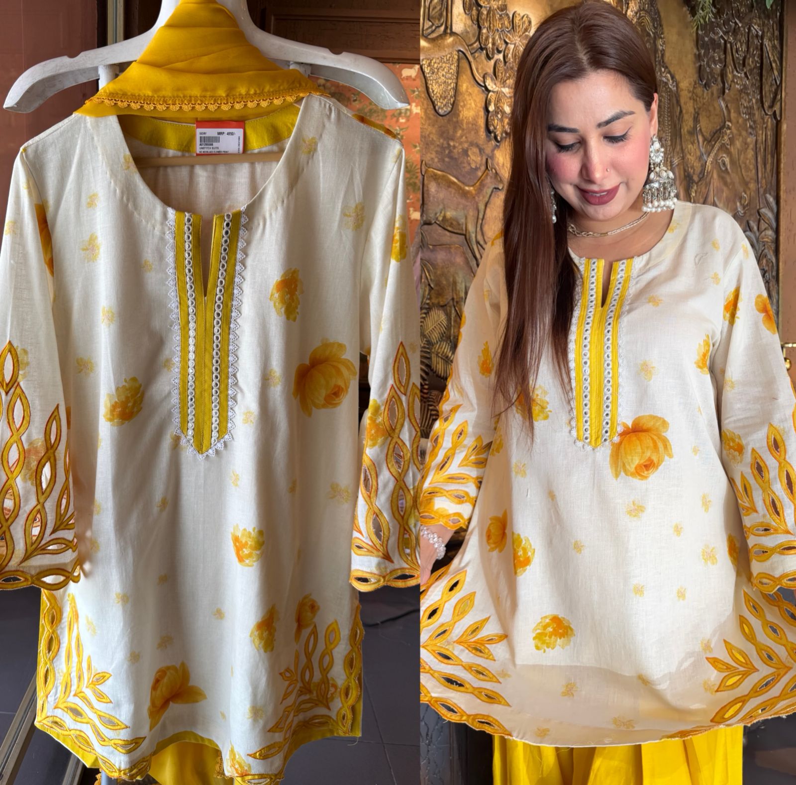 Sunshine Yellow Embroidered Kurta Set