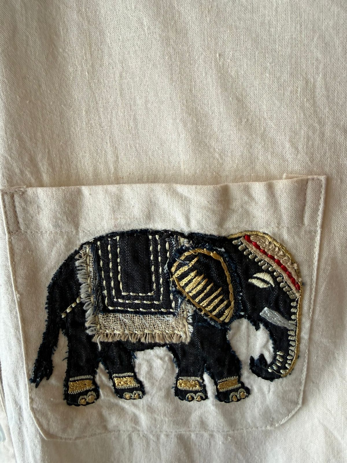 Handcrafted Elephant Appliqué patchwork Coord set