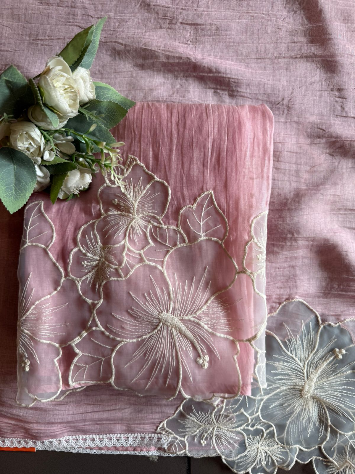 Floral Appliqué Suit Set