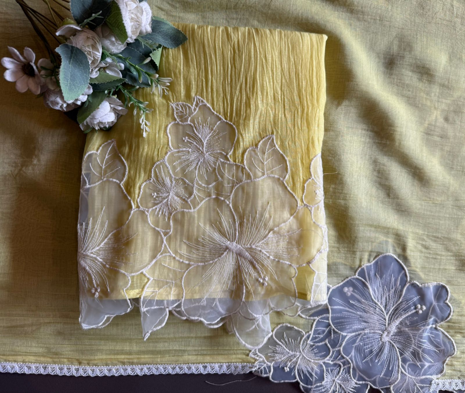 Floral Appliqué Suit Set