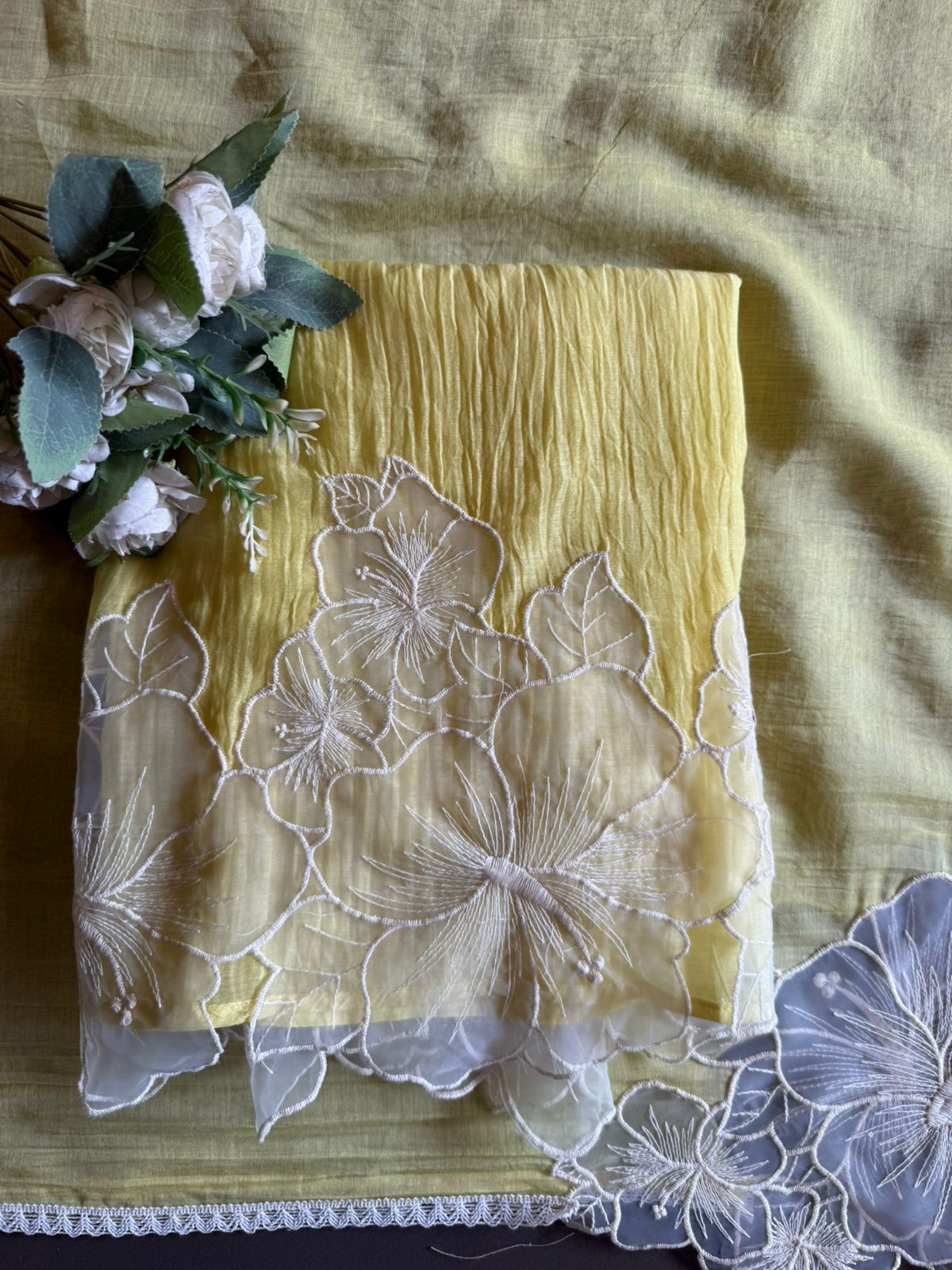 Floral Appliqué Suit Set