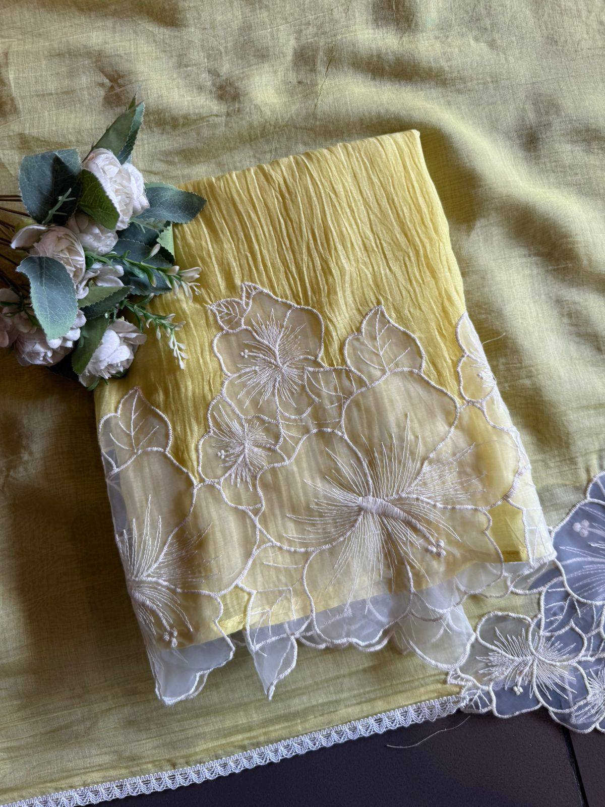 Floral Appliqué Suit Set