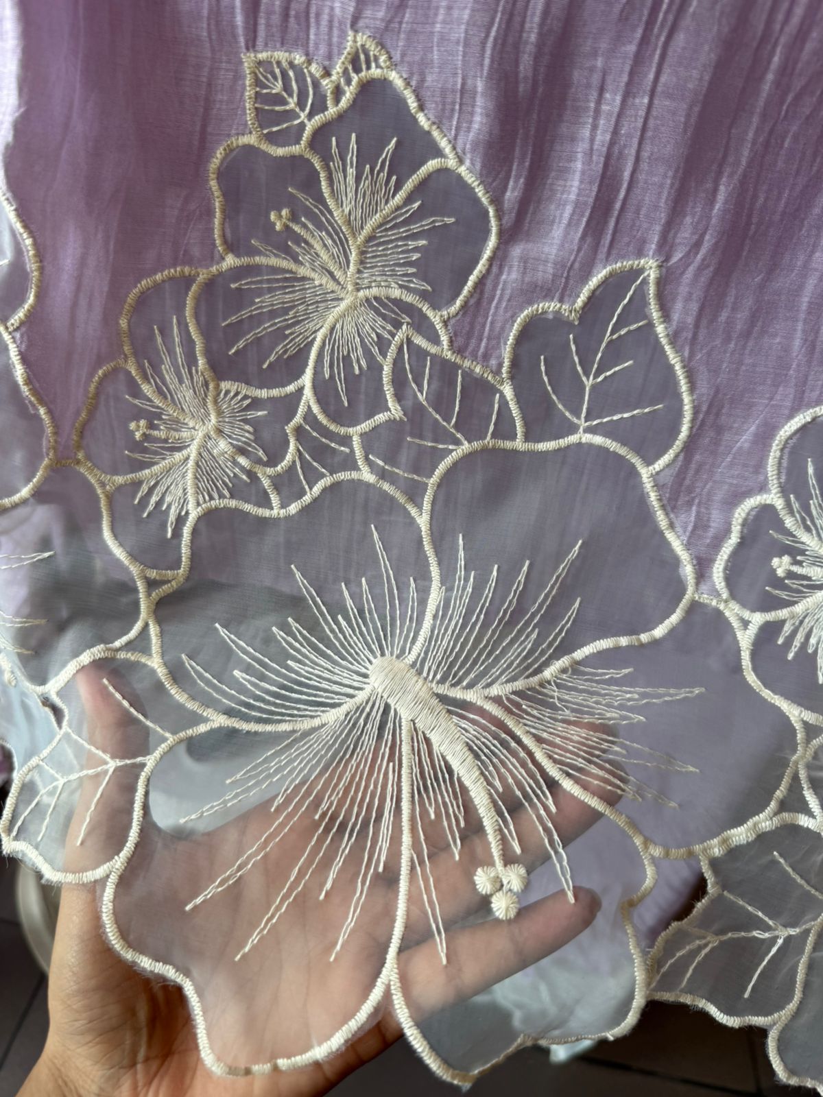 Floral Appliqué Suit Set