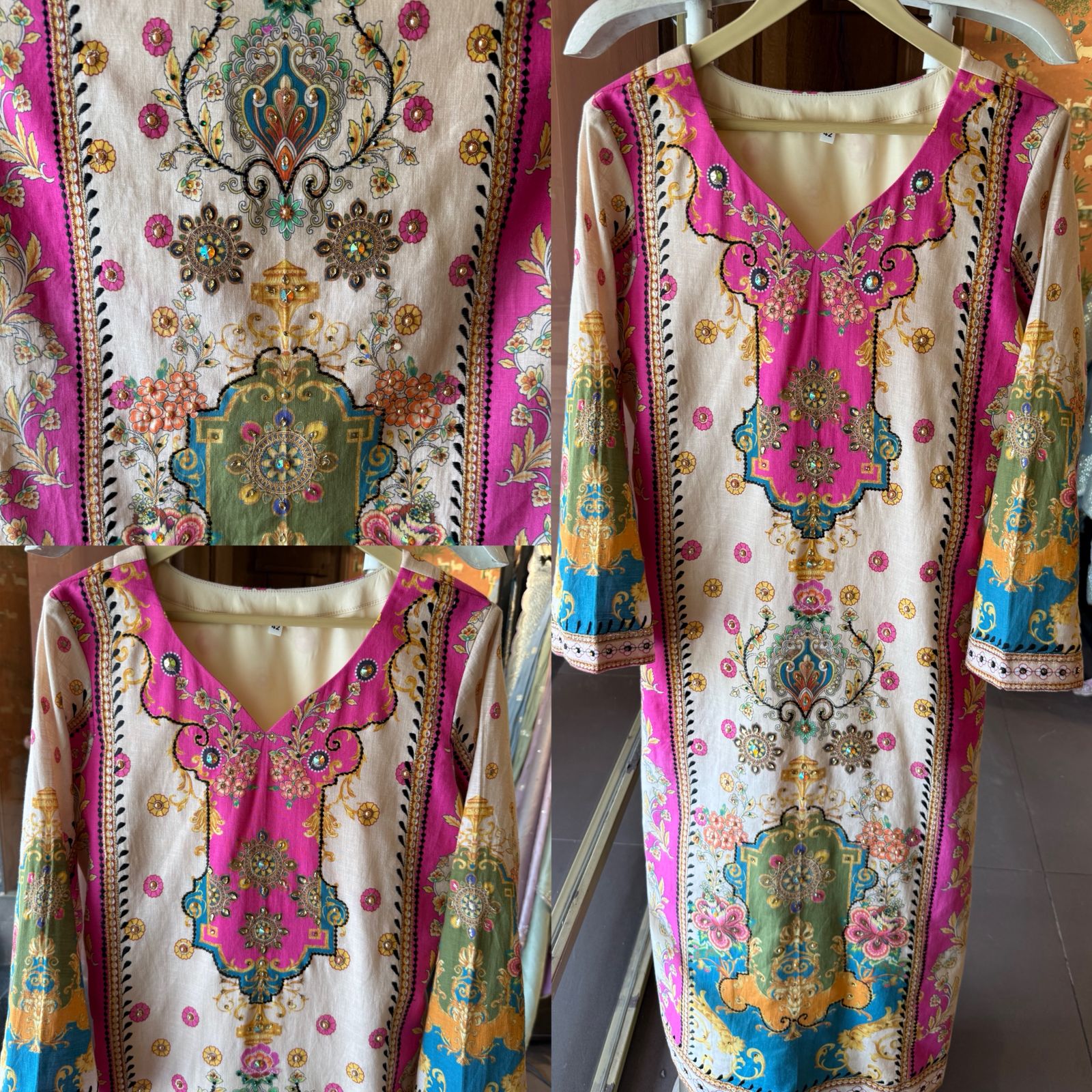 Fuchsia Royale Printed Kurta