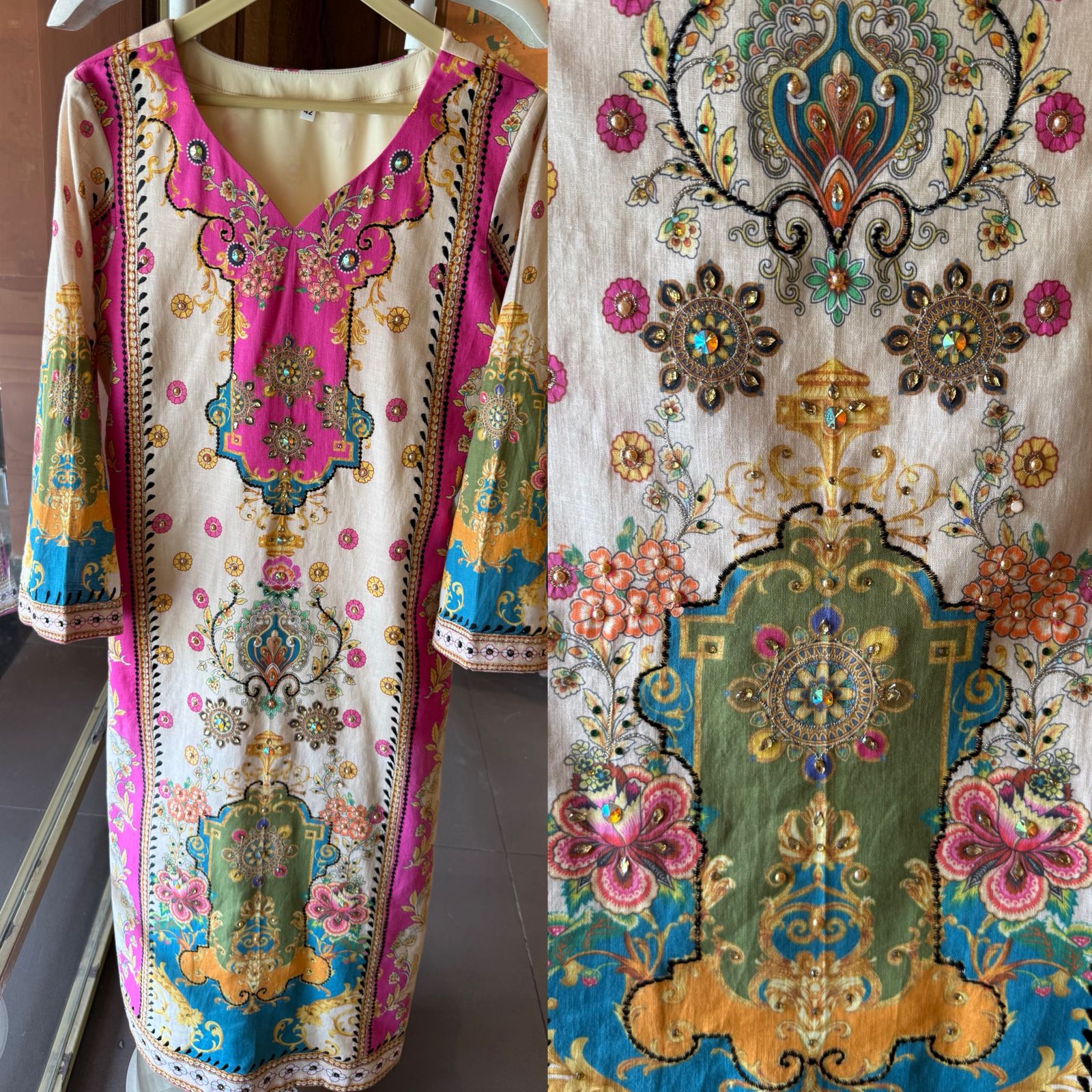 Fuchsia Royale Printed Kurta
