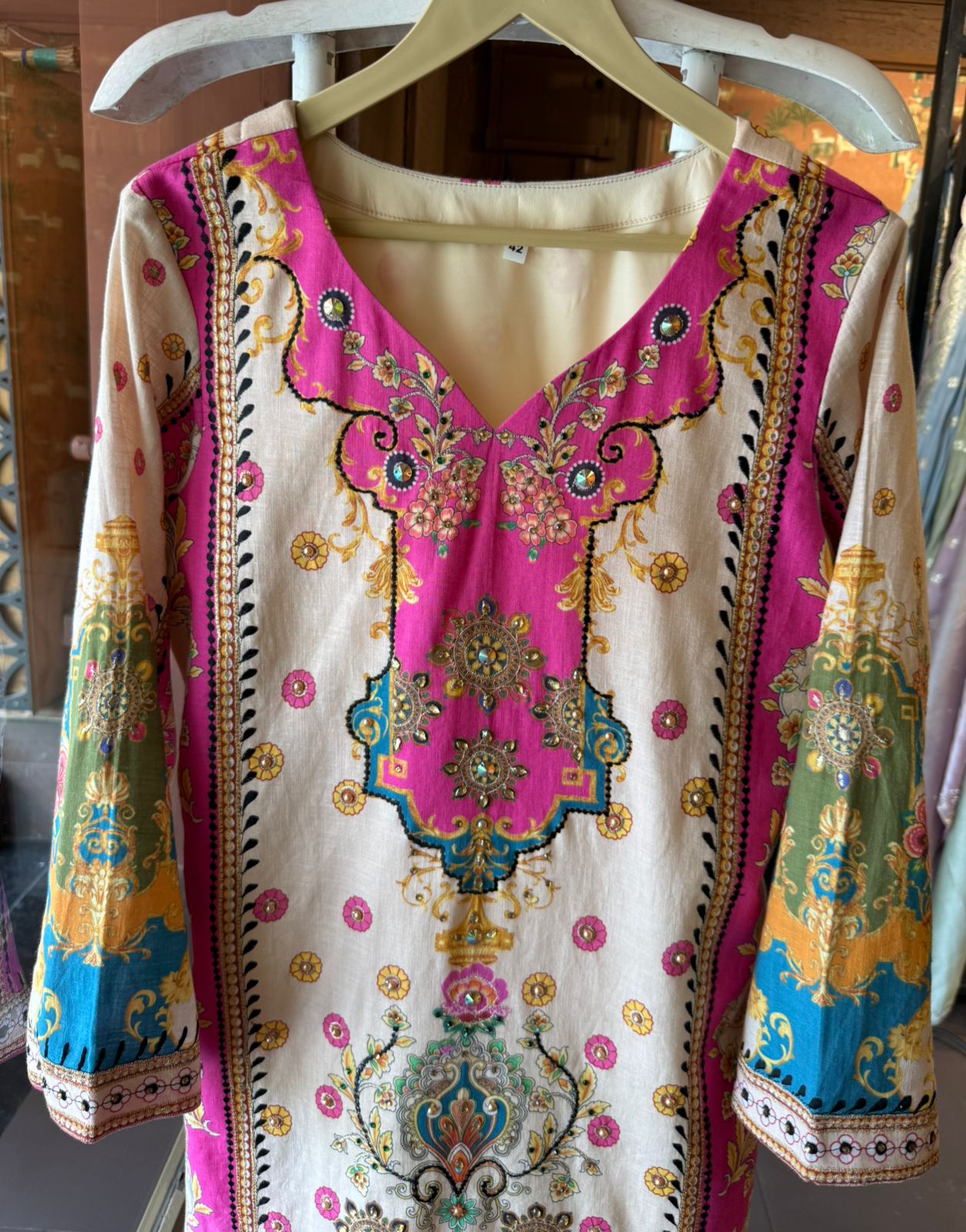 Fuchsia Royale Printed Kurta