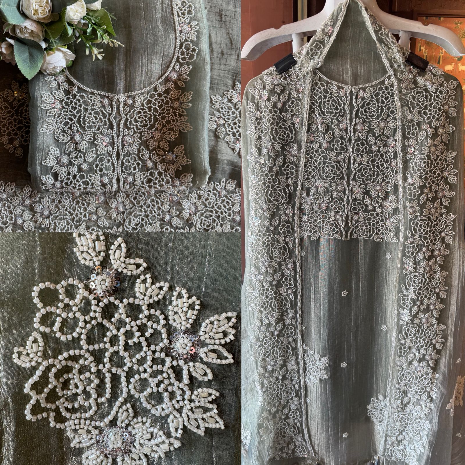 Luxury Hand Embellished Suit Set