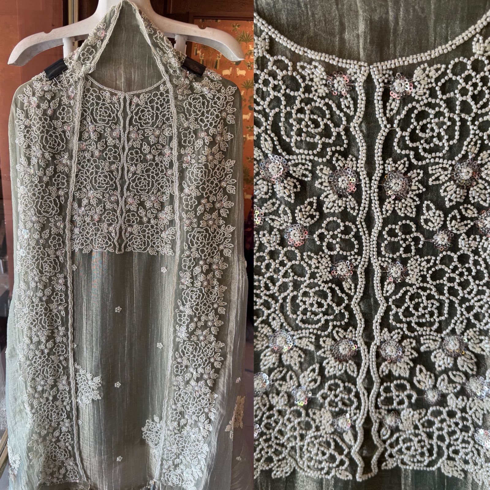 Luxury Hand Embellished Suit Set