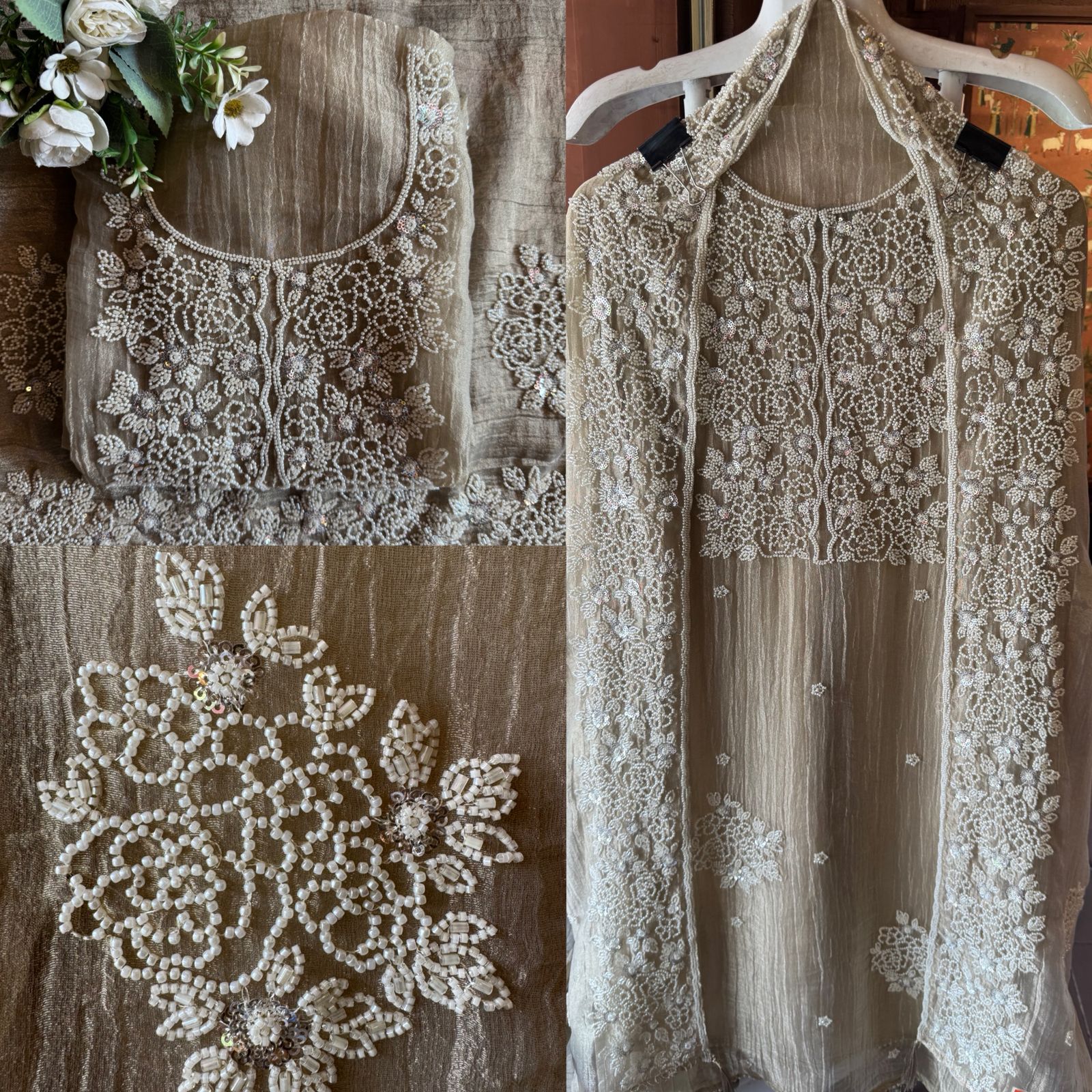 Luxury Hand Embellished Suit Set
