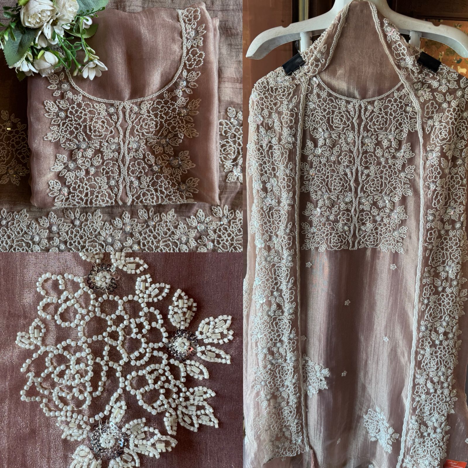 Luxury Hand Embellished Suit Set