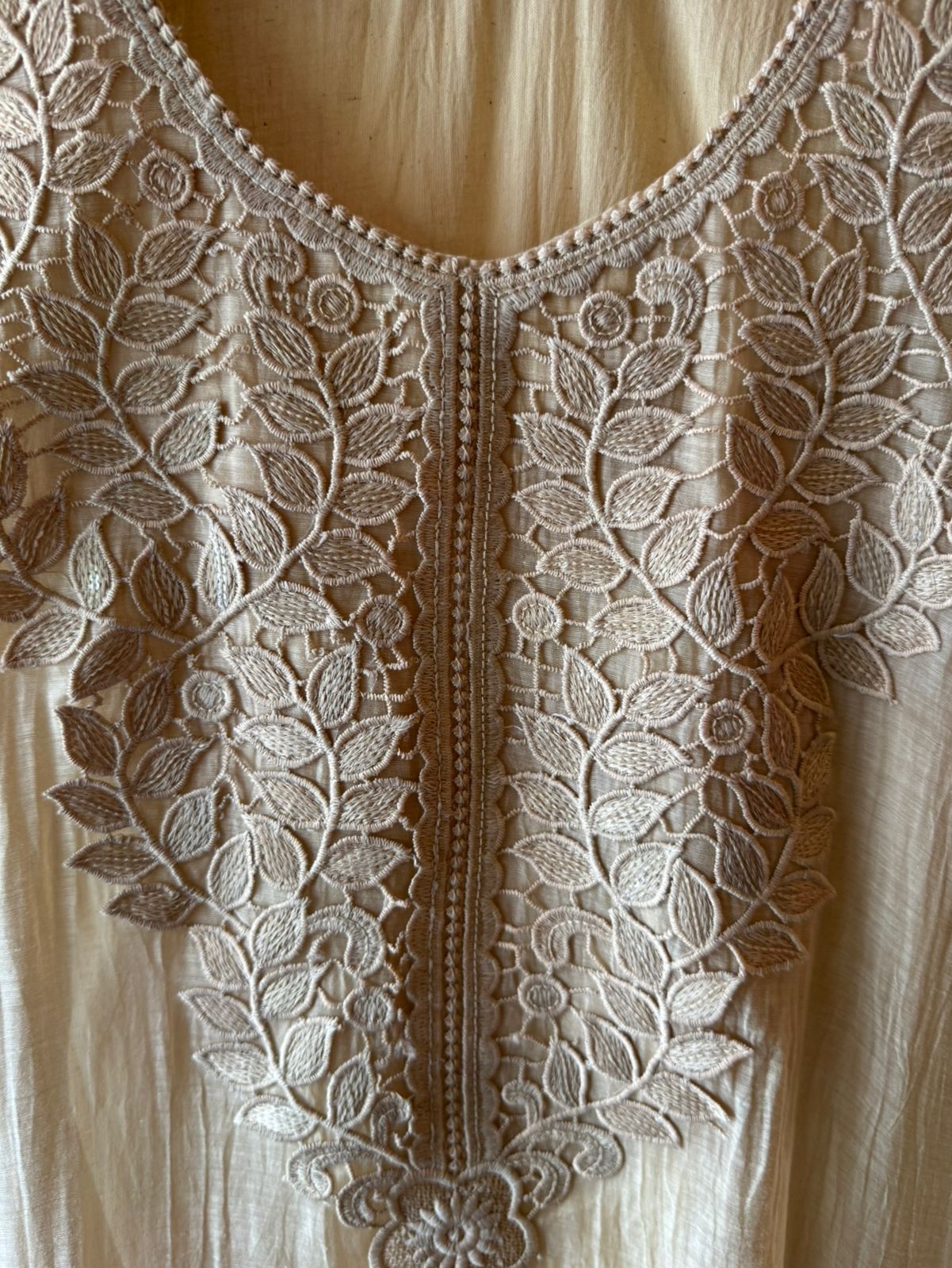 Floral Schiffli work Kurta set