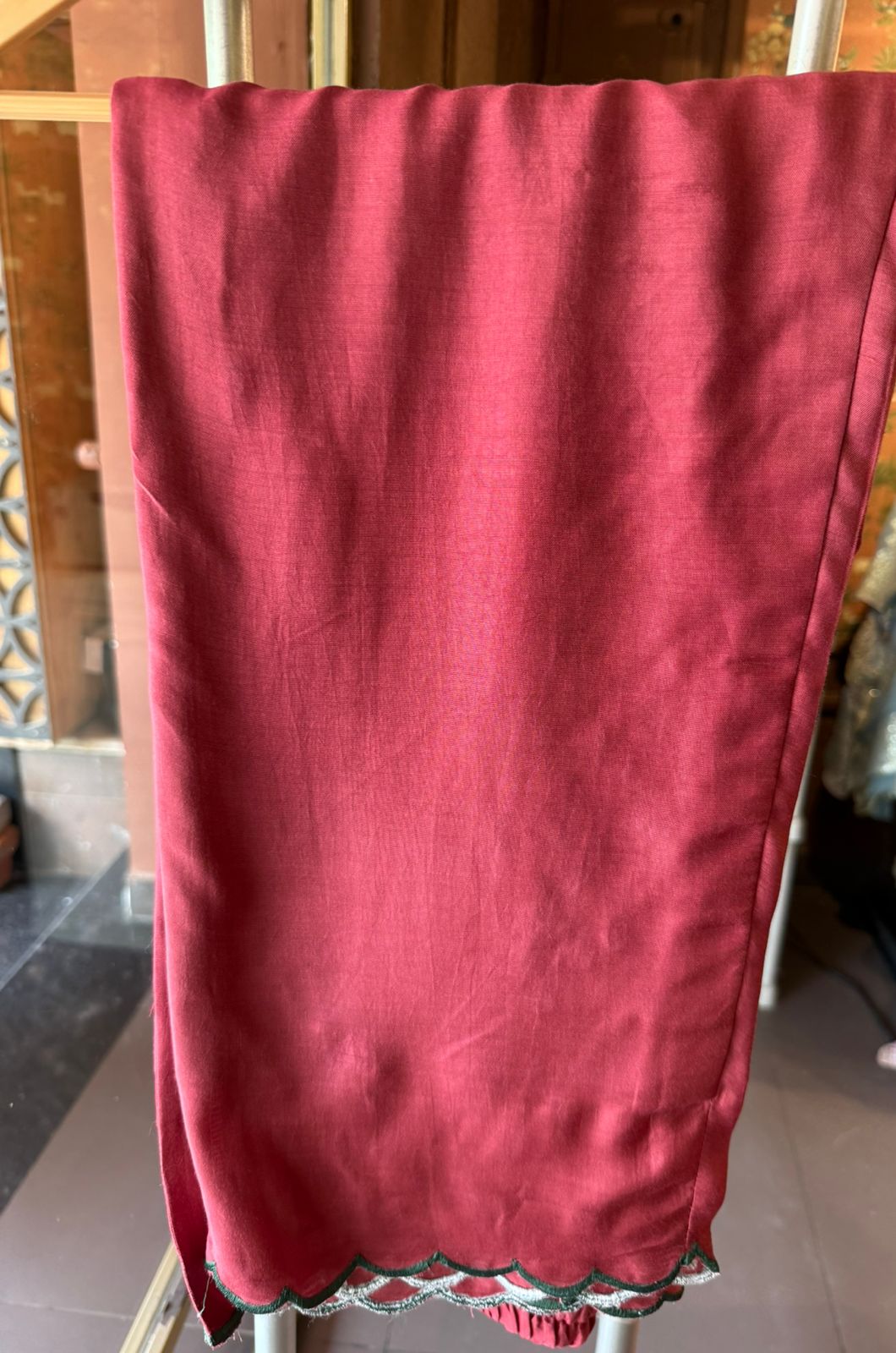 Burgundy Heritage Paisley Printed Kurta