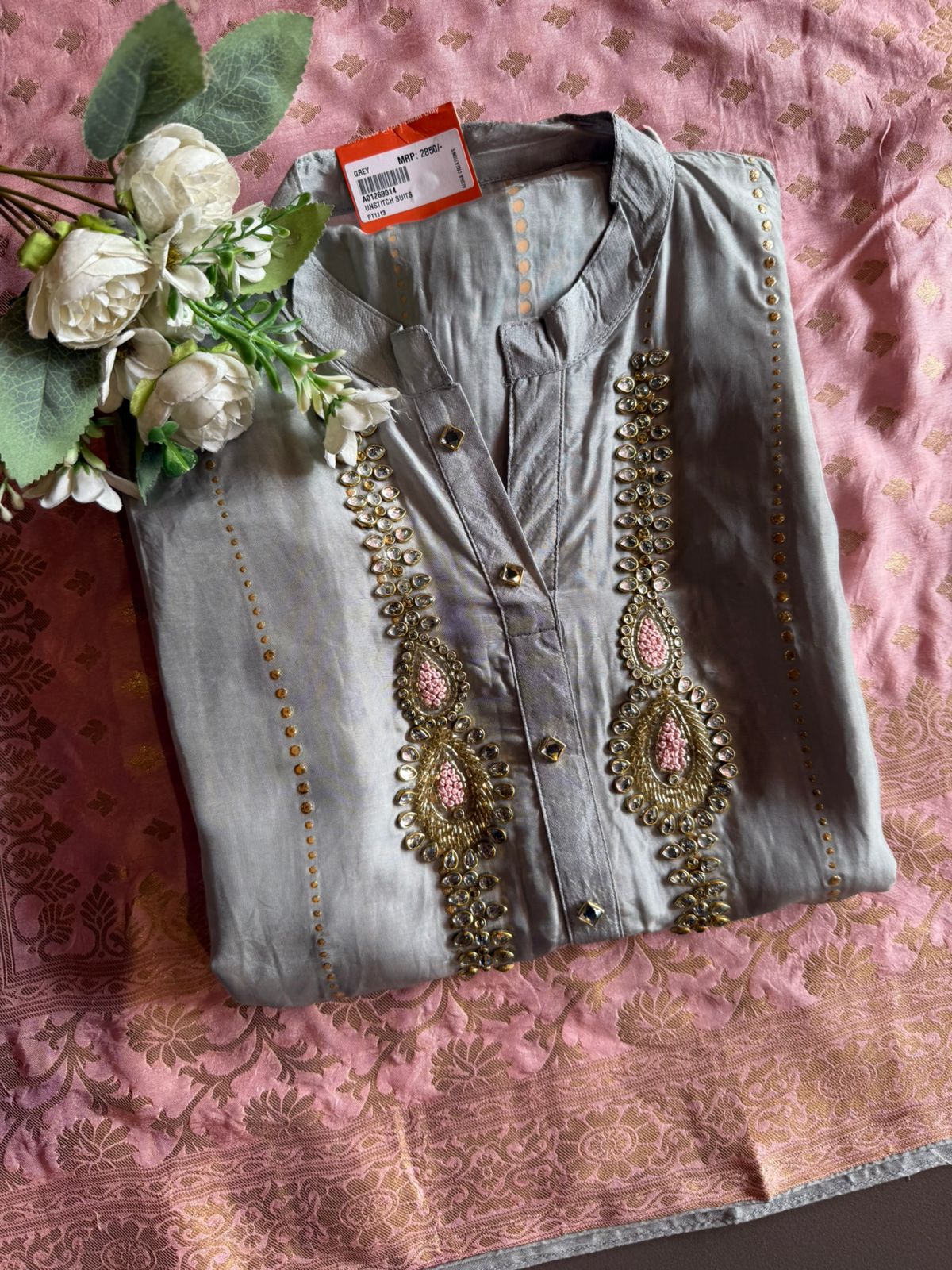 Russian silk Unstitched Shirt