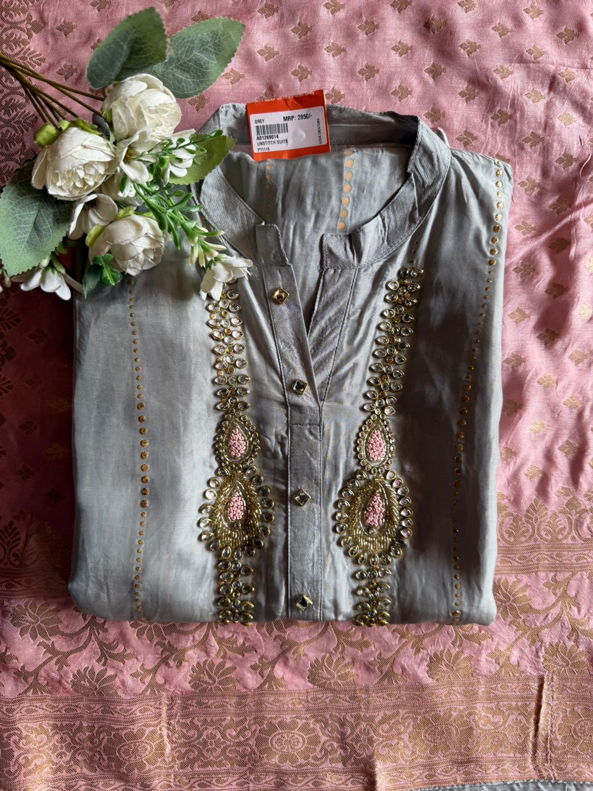 Russian silk Unstitched Shirt