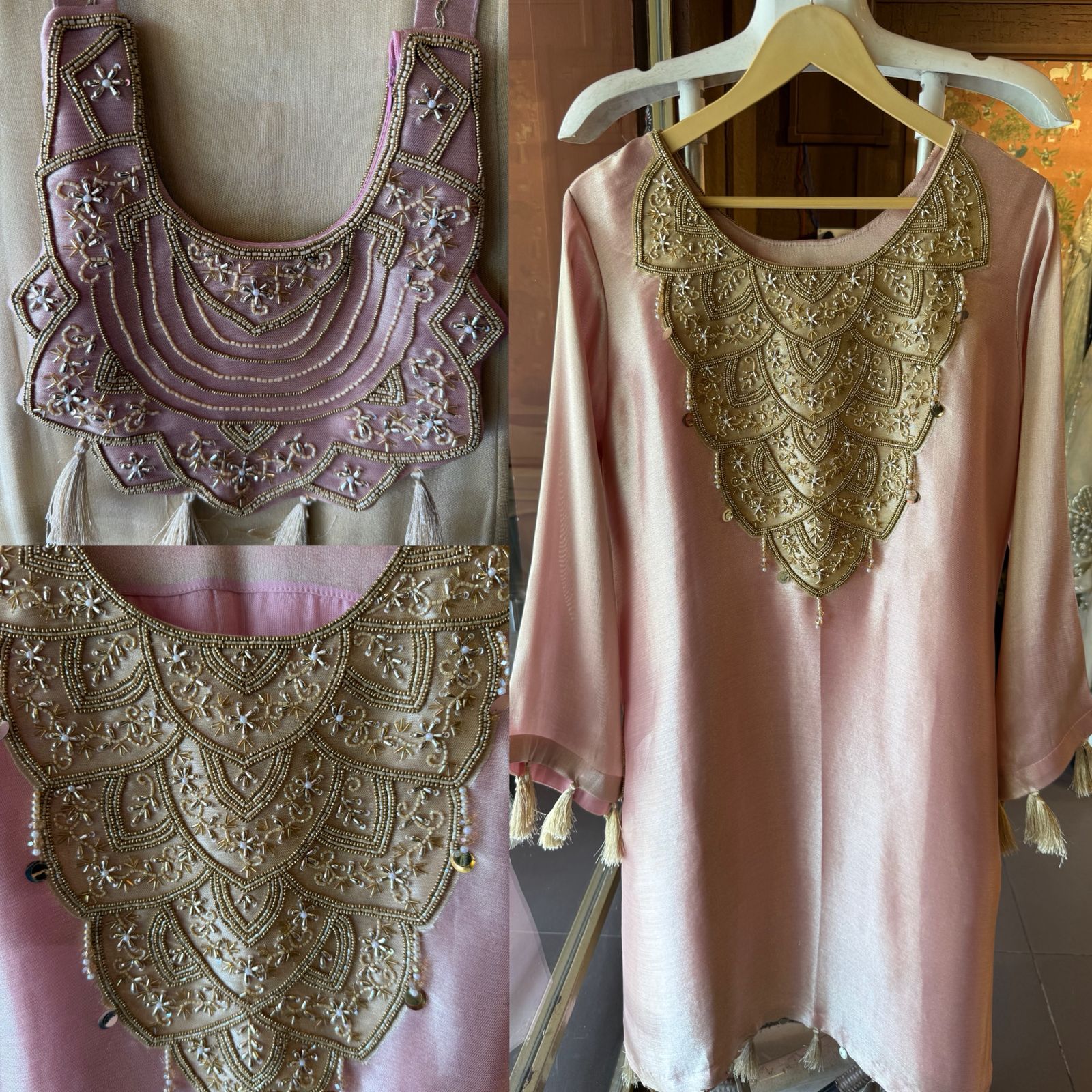 Hand-Embellished Tunic set