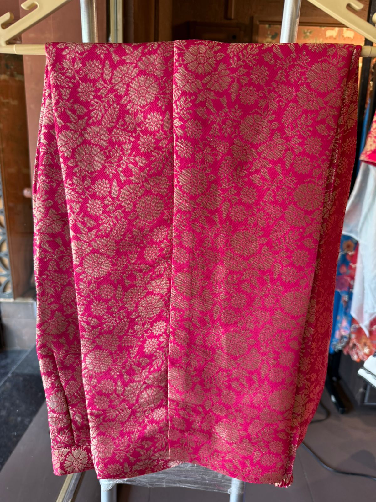 Fuchsia Embroidered designer  Suit Set