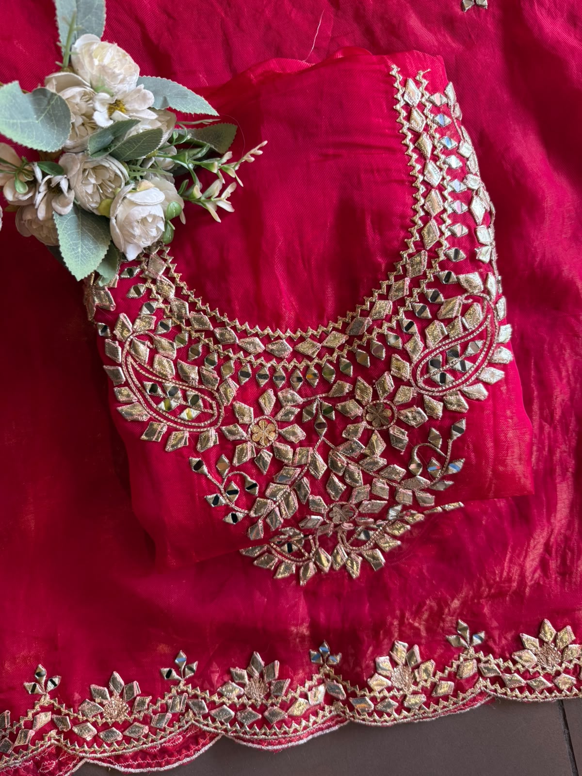 Ruby Red Mirror gotta Work Suit Set