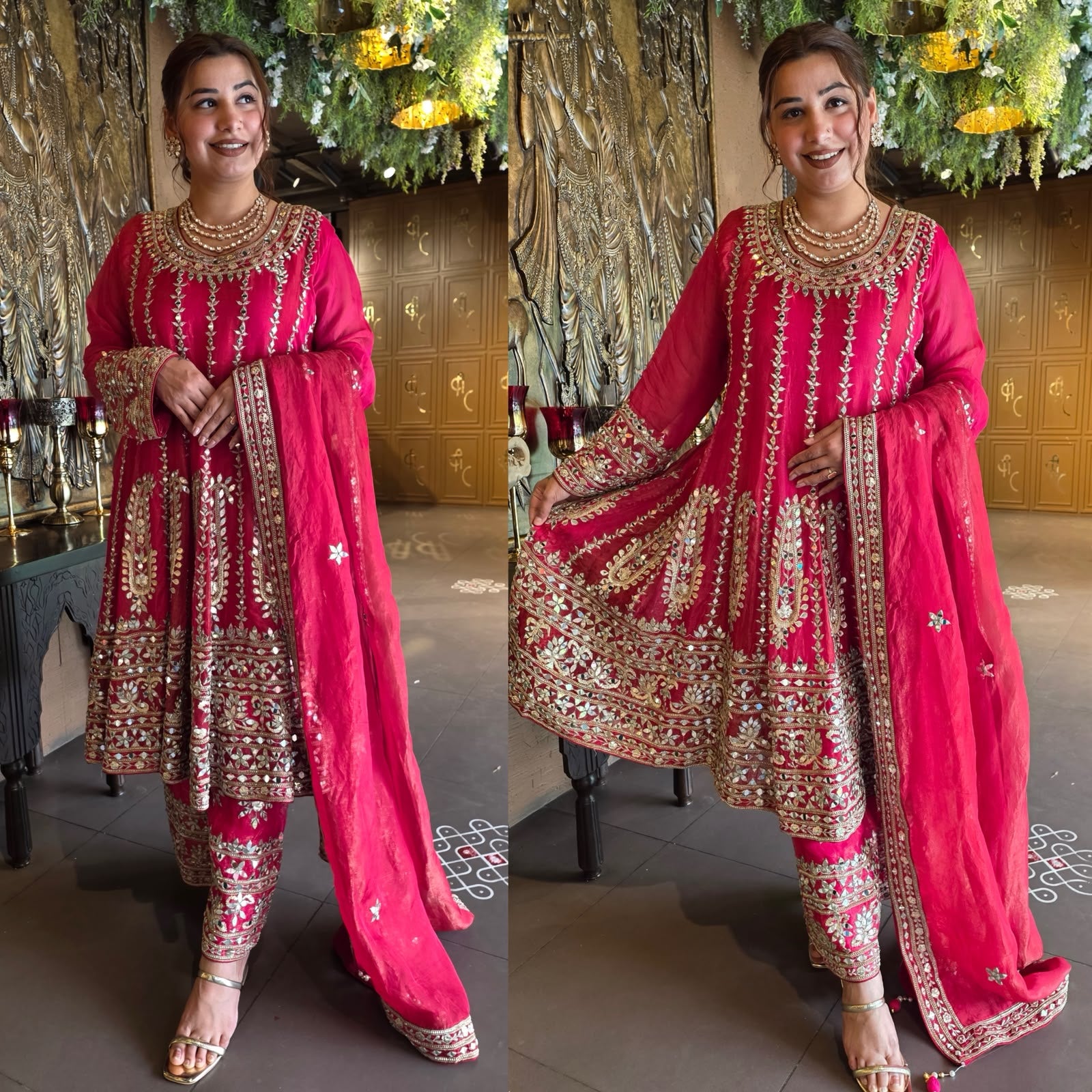 Premium Organza Anarkali set