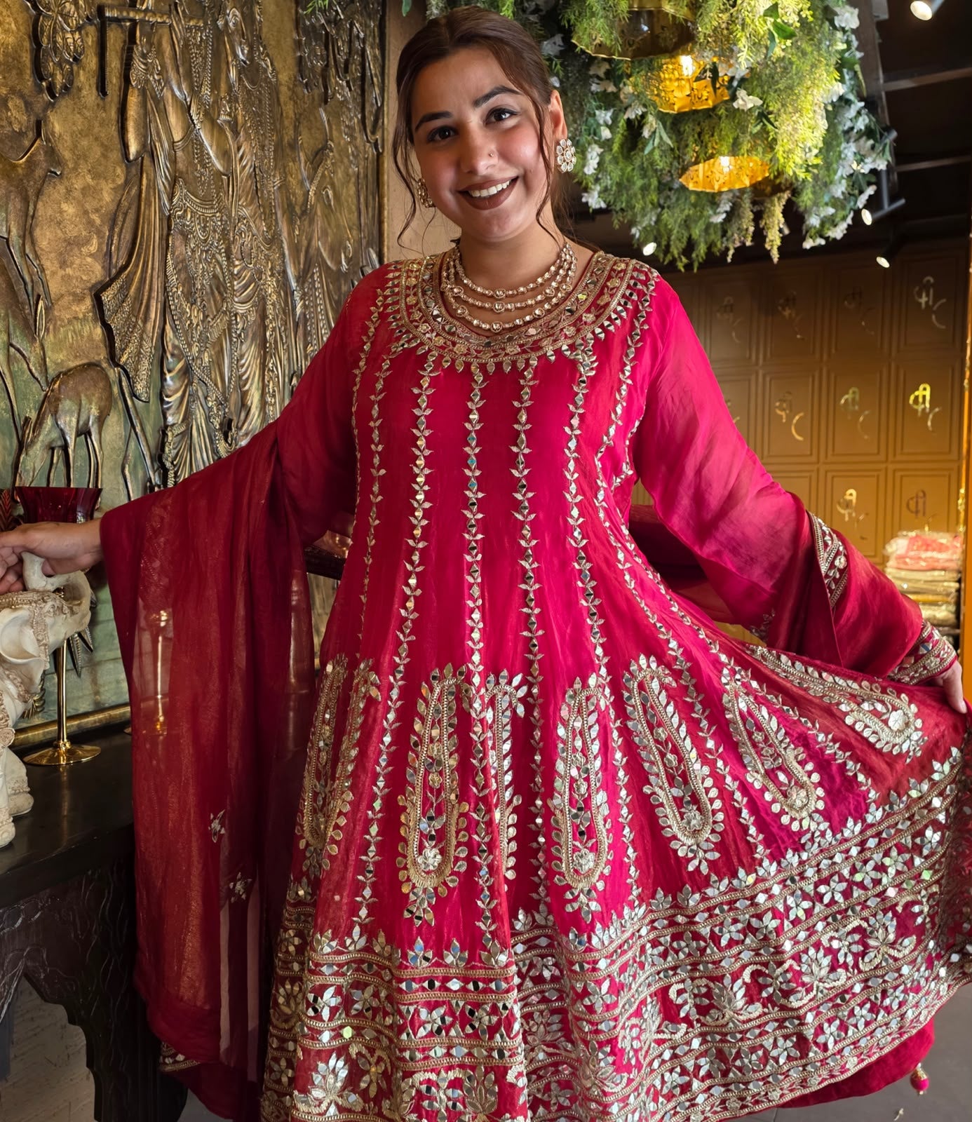 Premium Organza Anarkali set