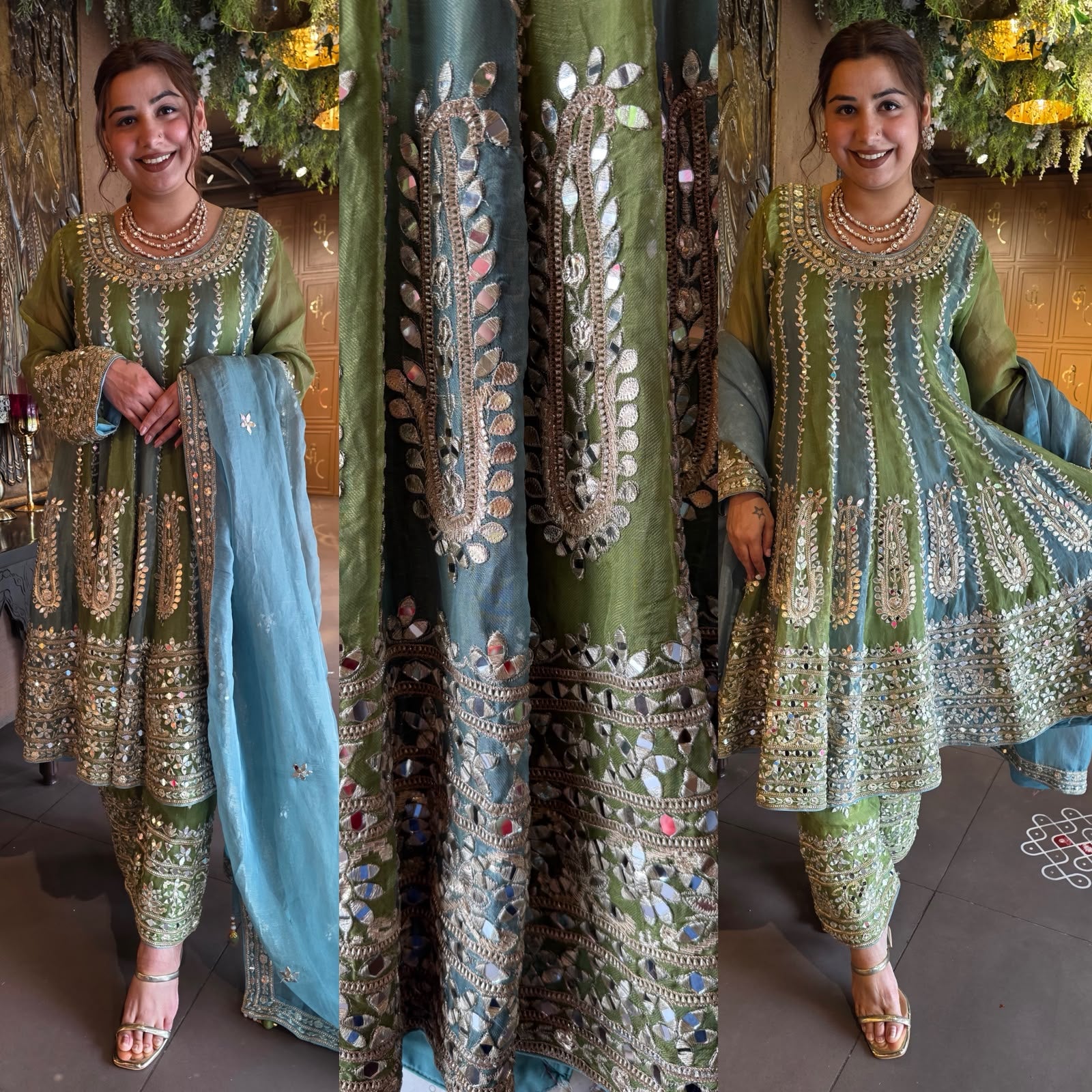 Premium Organza Anarkali set