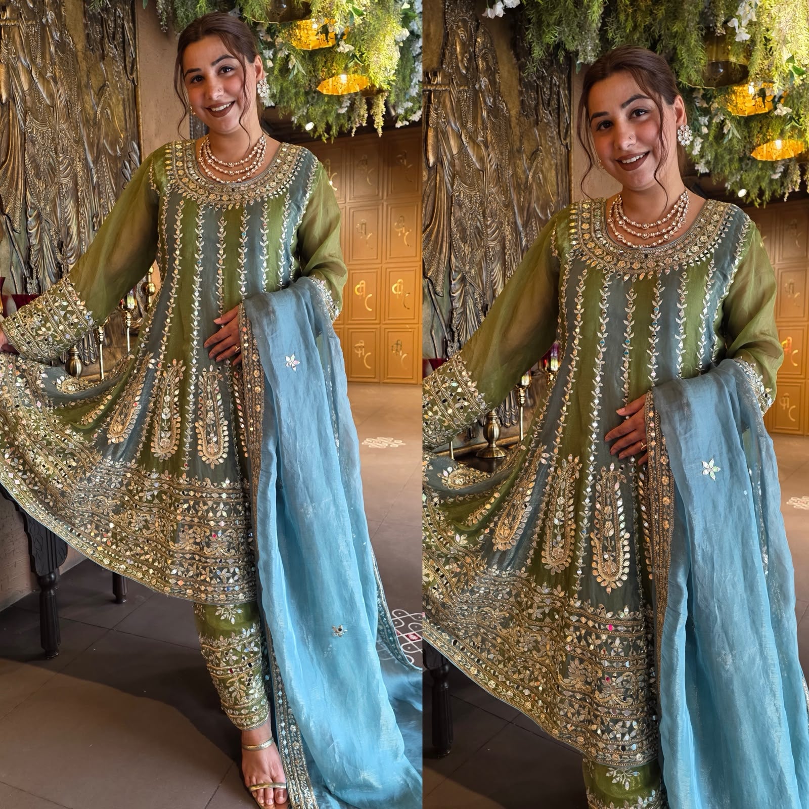 Premium Organza Anarkali set