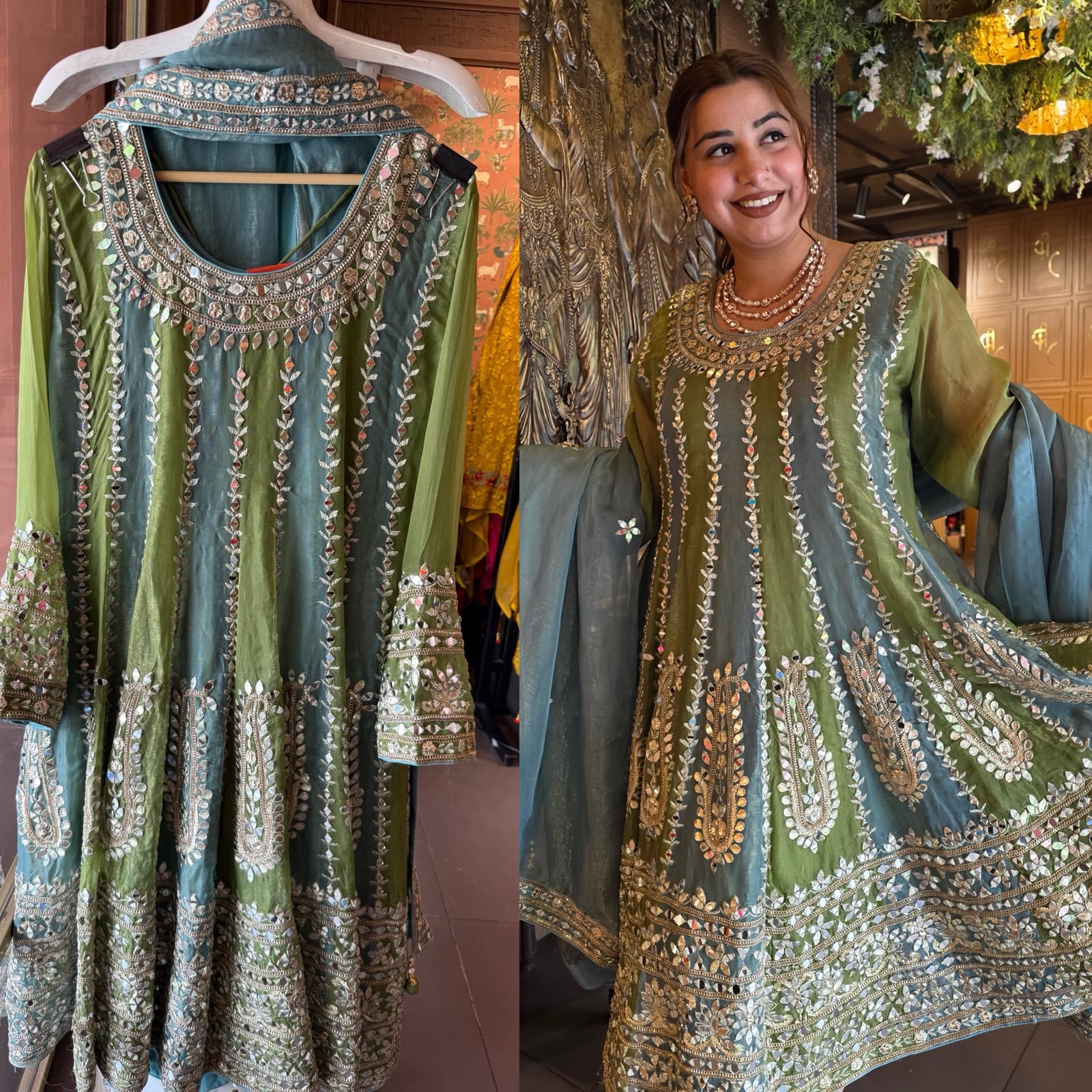 Premium Organza Anarkali set