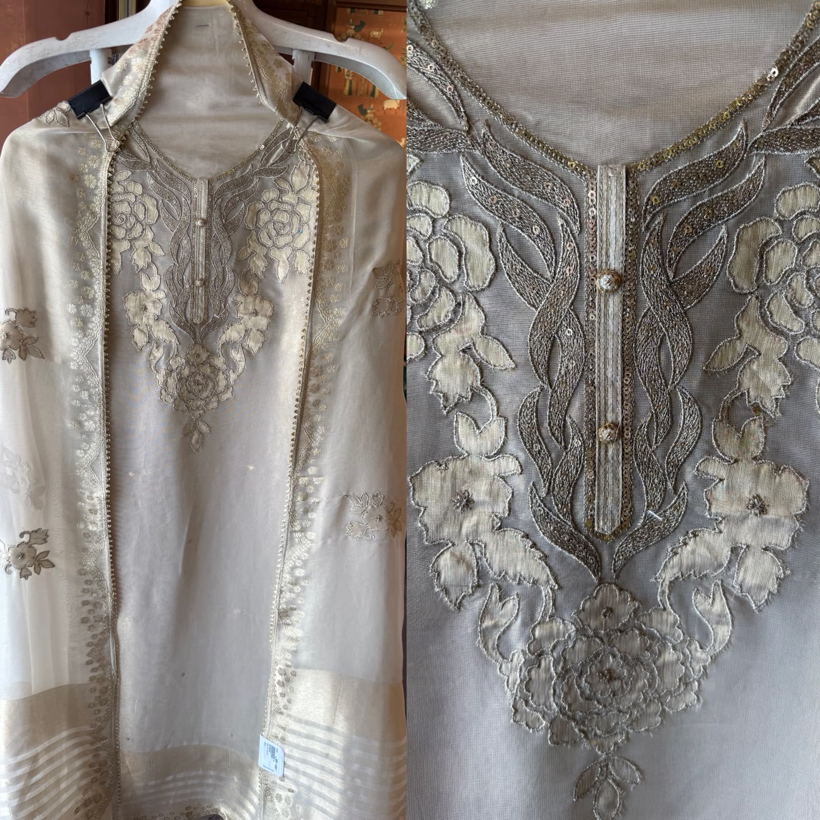Elegant Ivory designer Suit Set