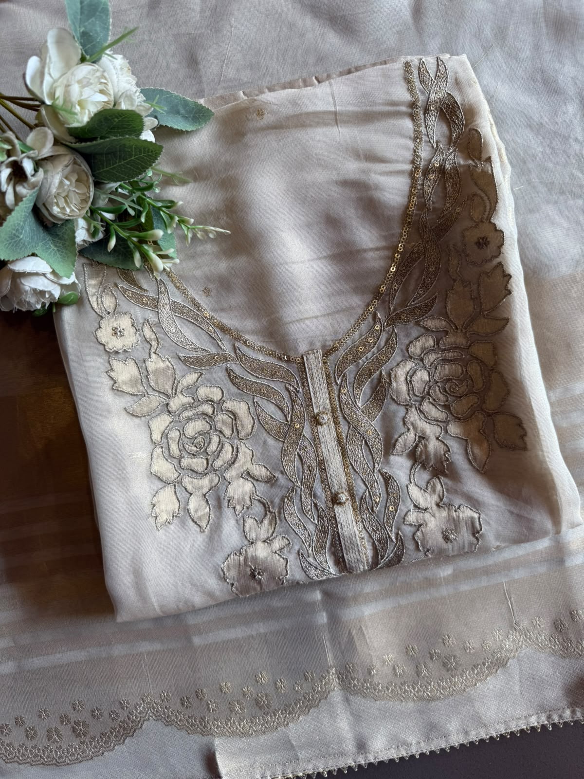 Elegant Ivory designer Suit Set