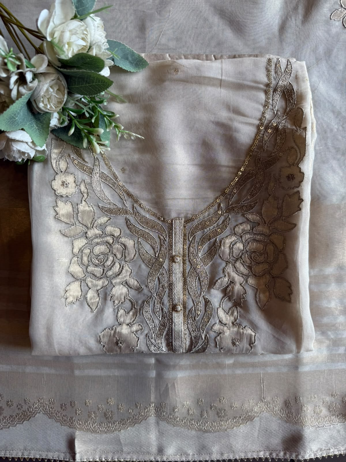 Elegant Ivory designer Suit Set