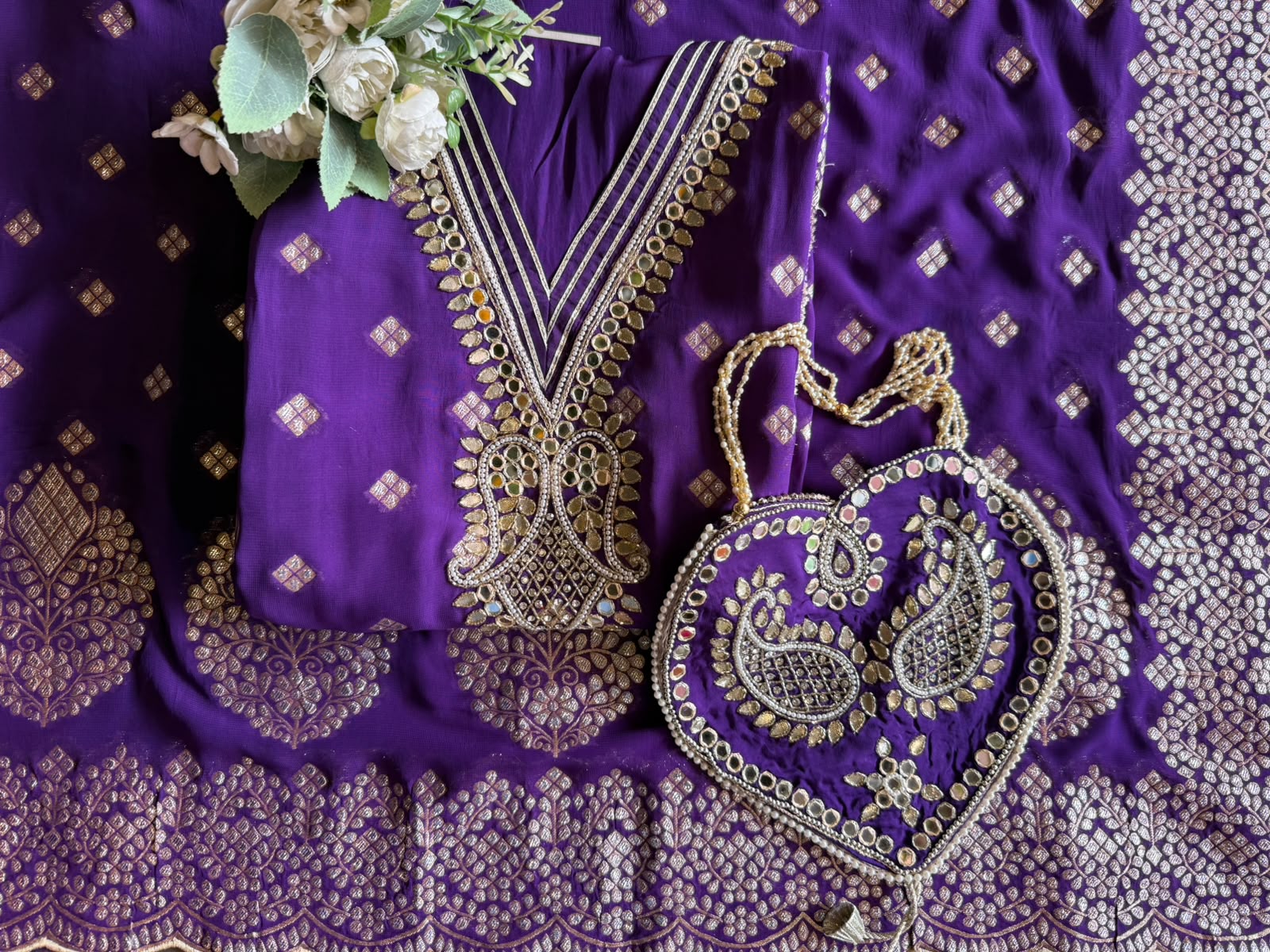Banarsi Georgette Unstitched suit