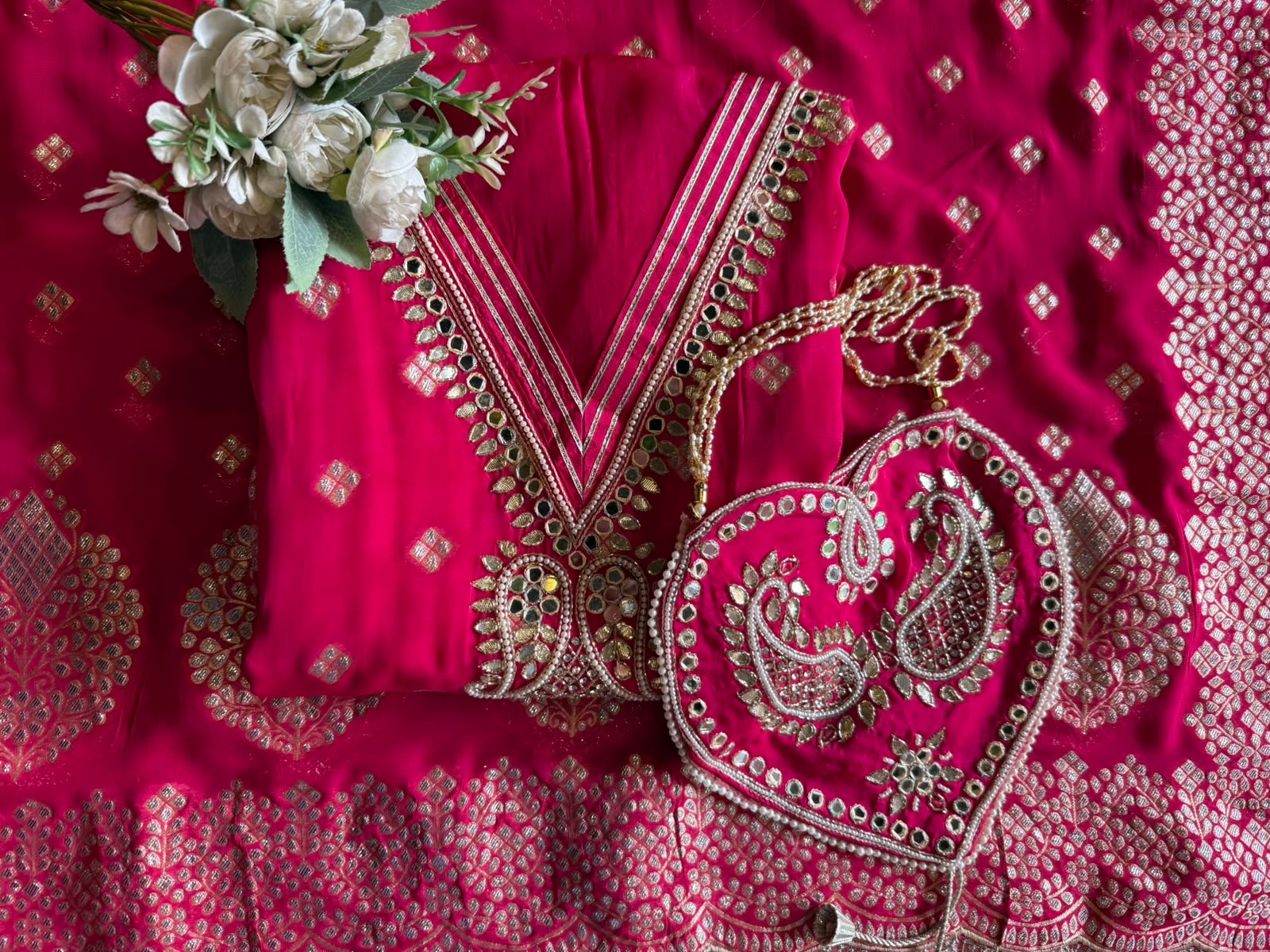 Banarsi Georgette Unstitched suit