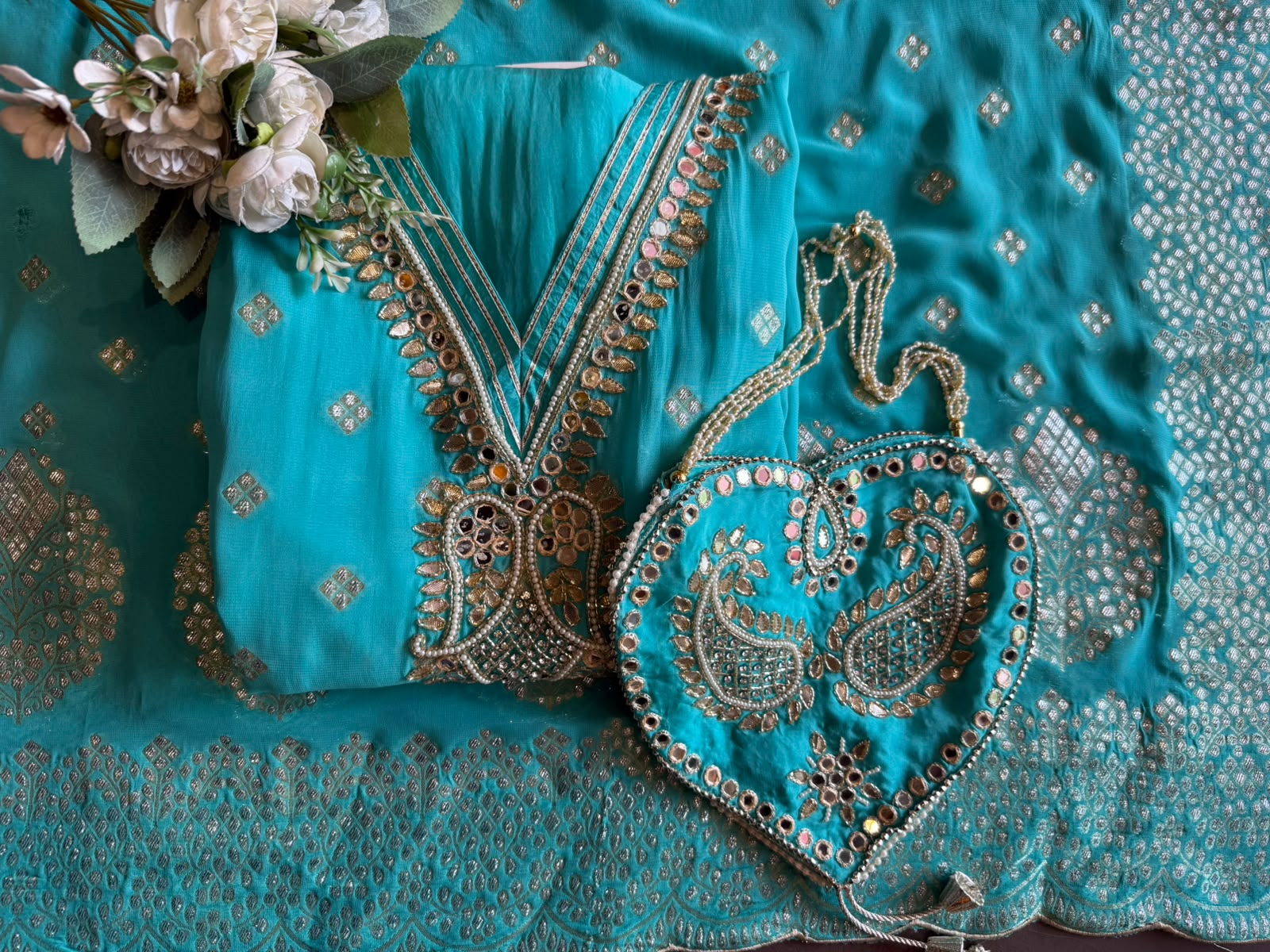 Banarsi Georgette Unstitched suit