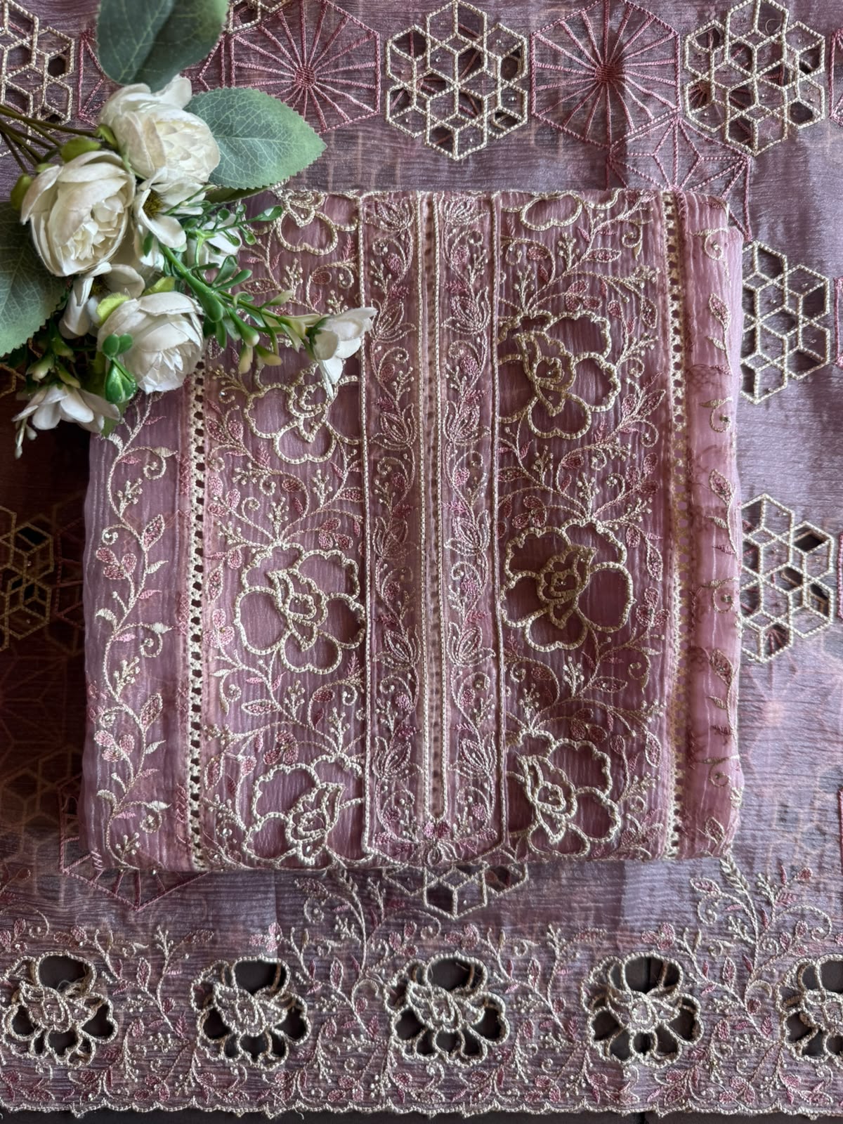 Luxury Cutwork Pakistani Embroidered designer Suit