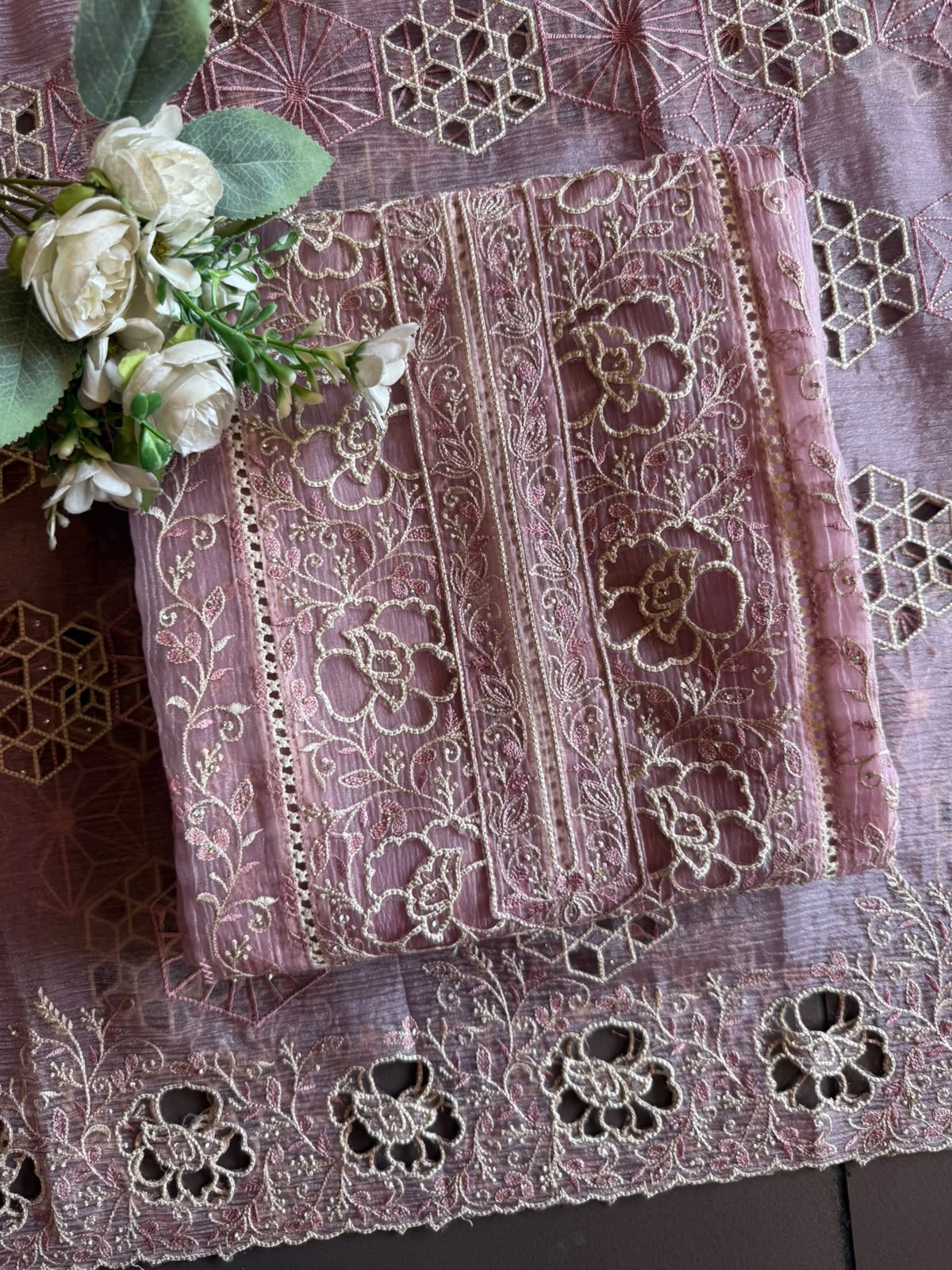 Luxury Cutwork Pakistani Embroidered designer Suit