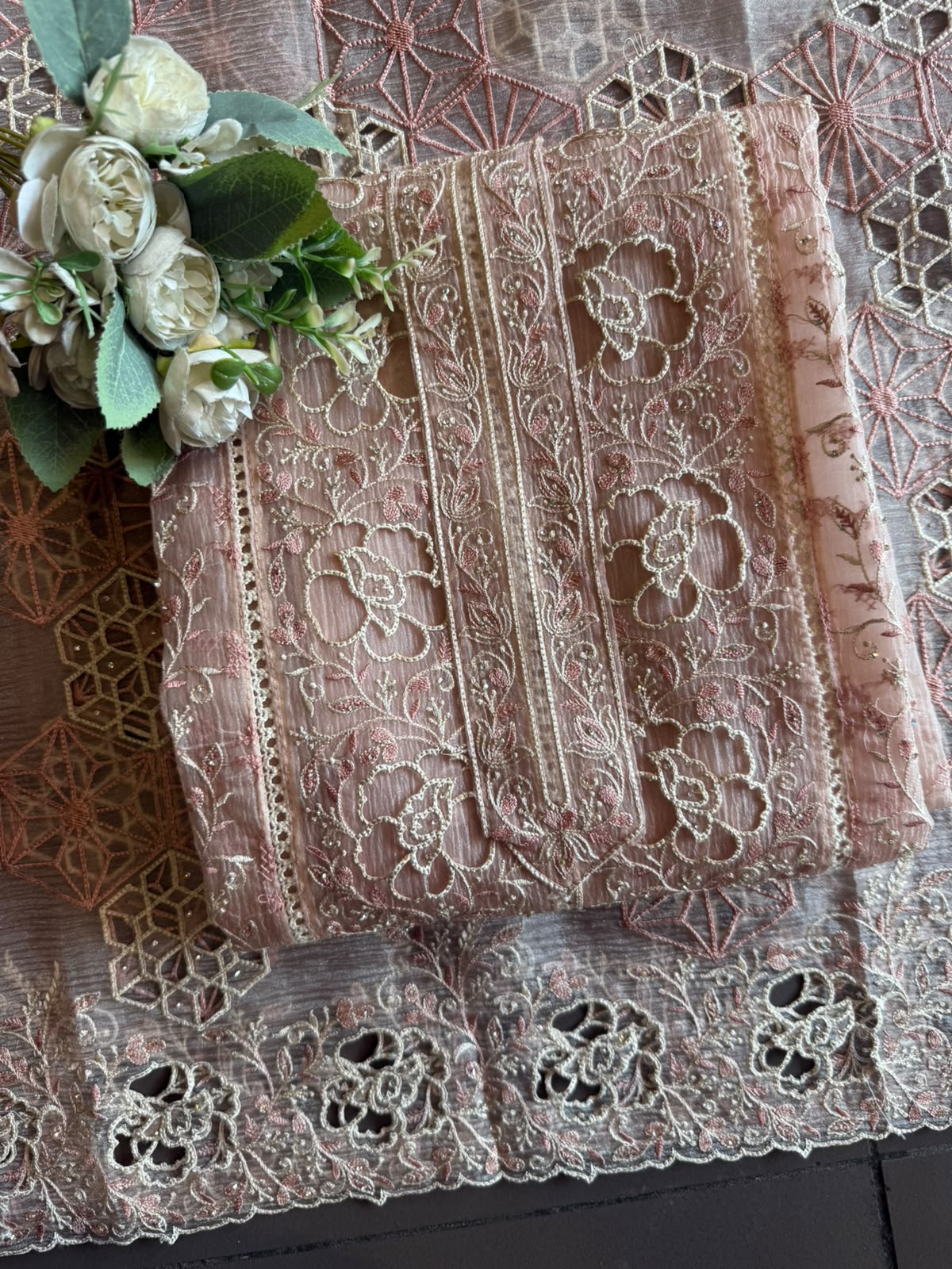 Luxury Cutwork Pakistani Embroidered designer Suit