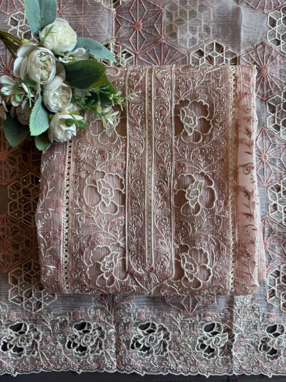 Luxury Cutwork Pakistani Embroidered designer Suit