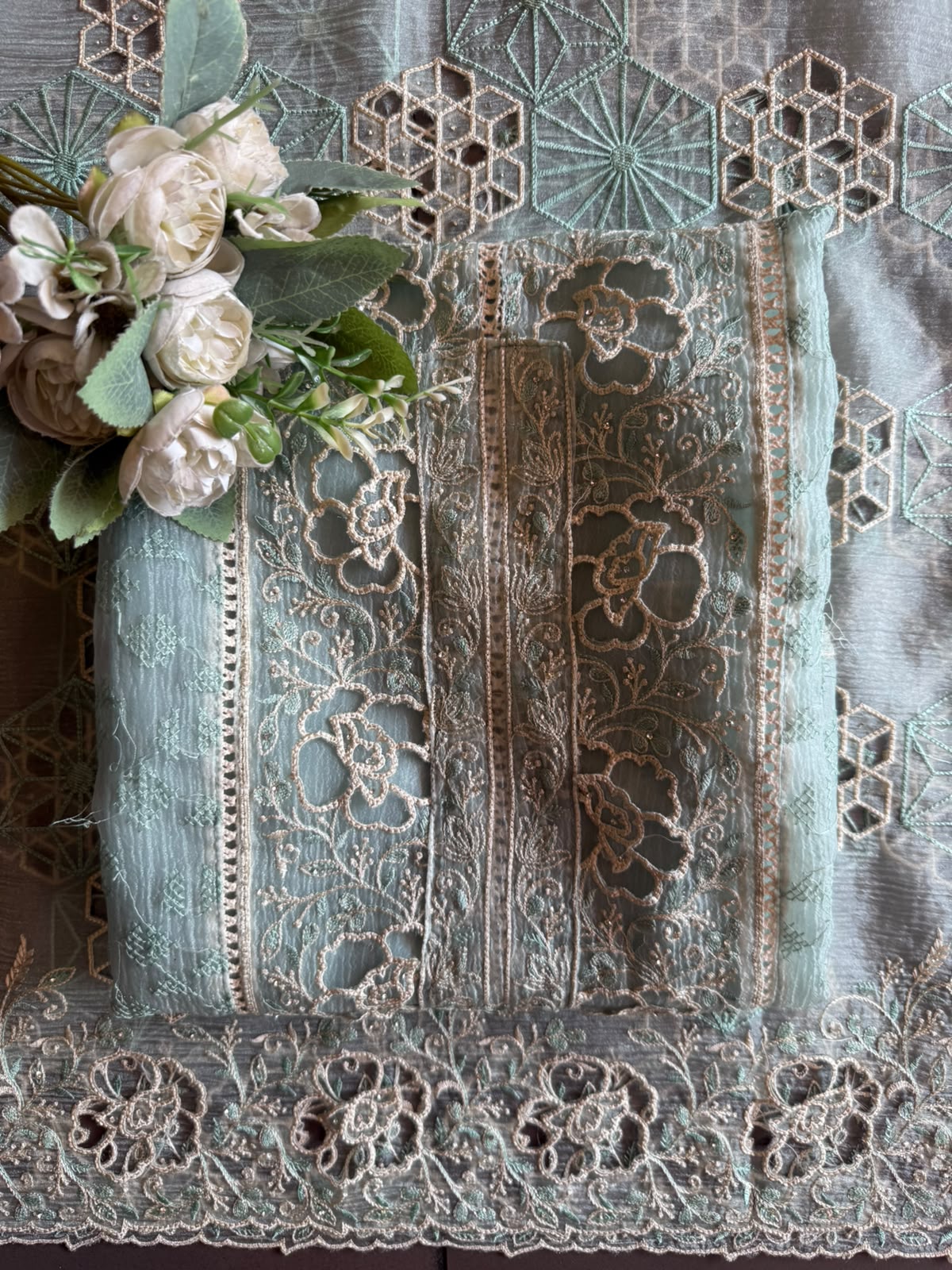 Luxury Cutwork Pakistani Embroidered designer Suit