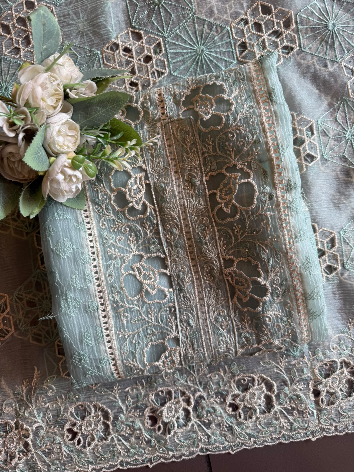 Luxury Cutwork Pakistani Embroidered designer Suit