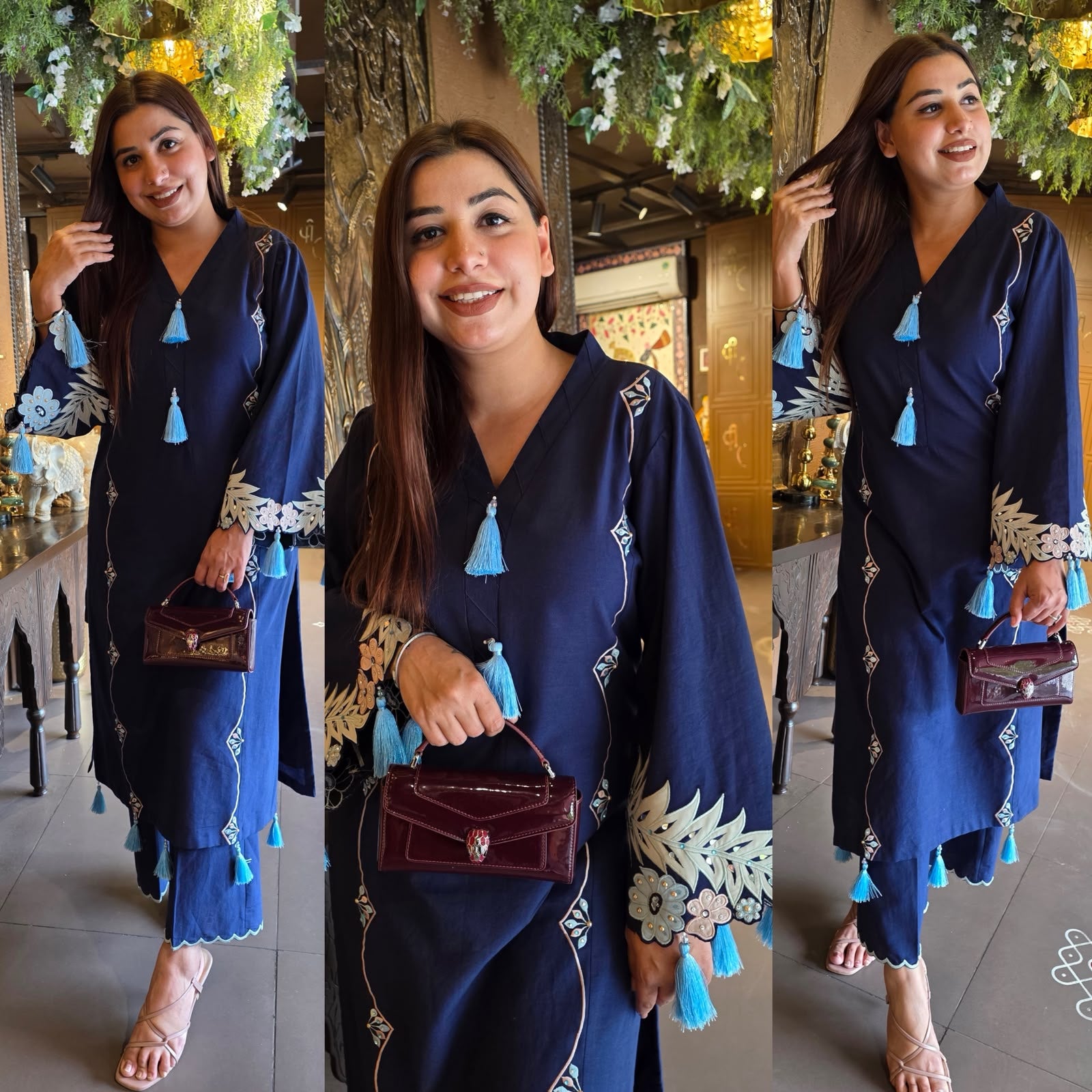 Navy Blue Designer Coord Set