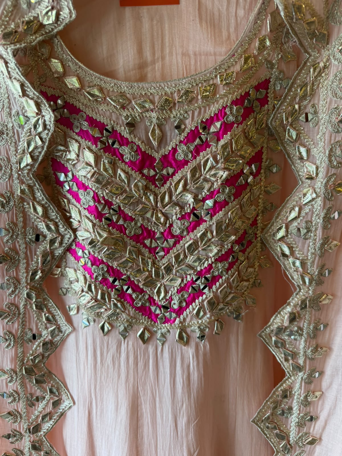 Blush Pink Embroidered Anarkali Suit Set