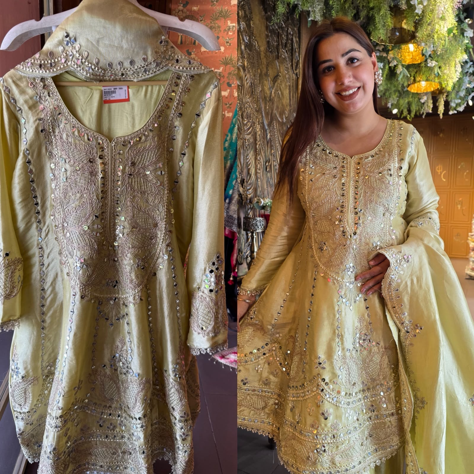 Mirror and Gotta Work Anarkali Suit Set