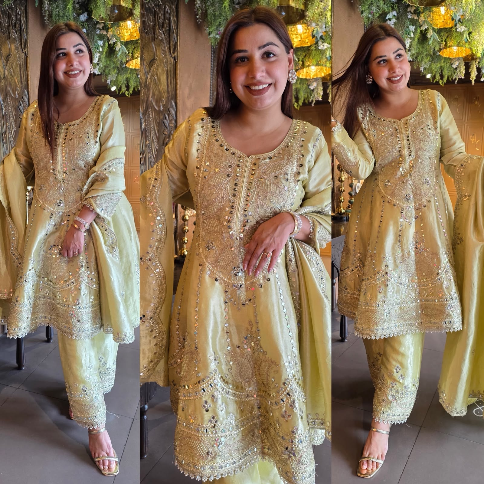 Mirror and Gotta Work Anarkali Suit Set