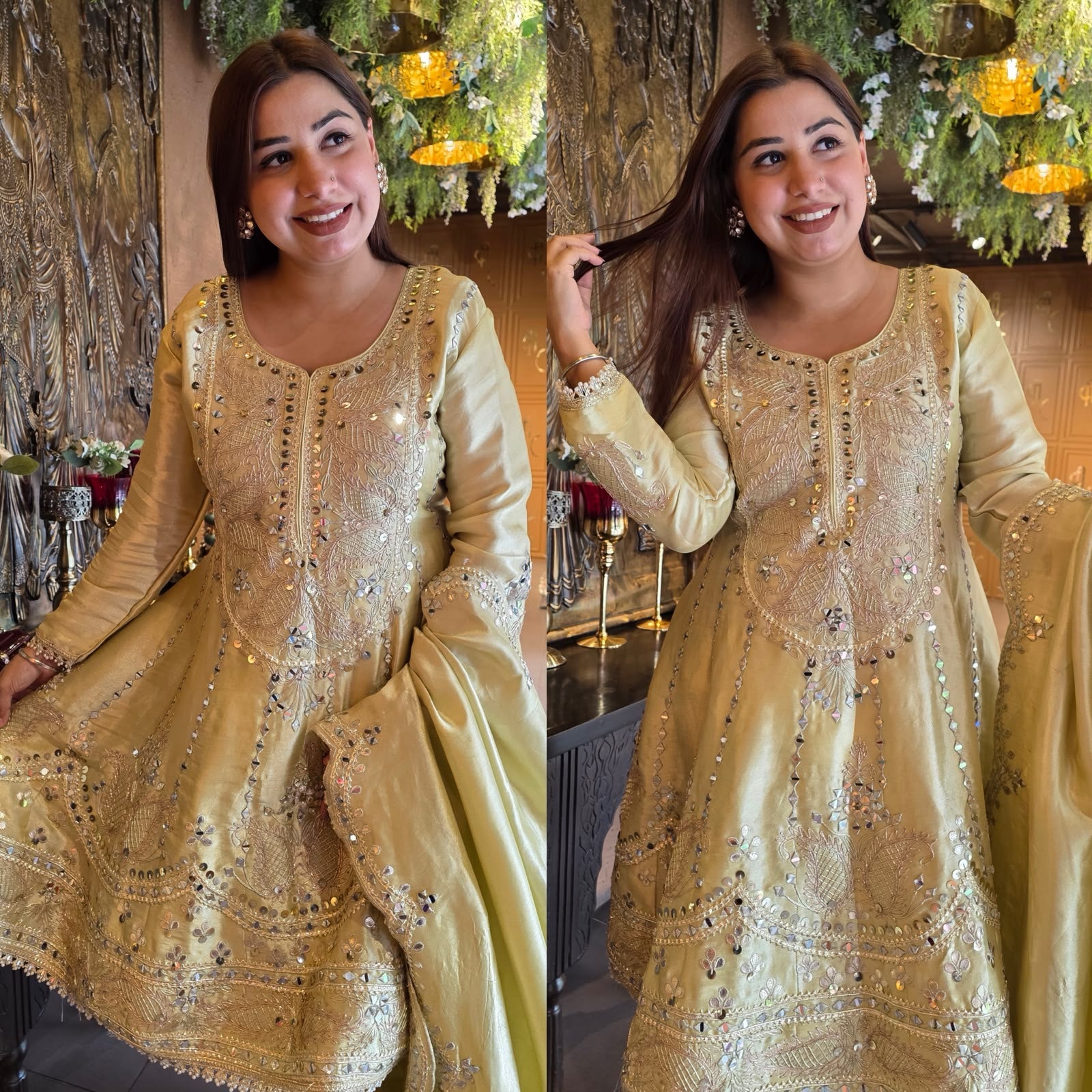 Mirror and Gotta Work Anarkali Suit Set