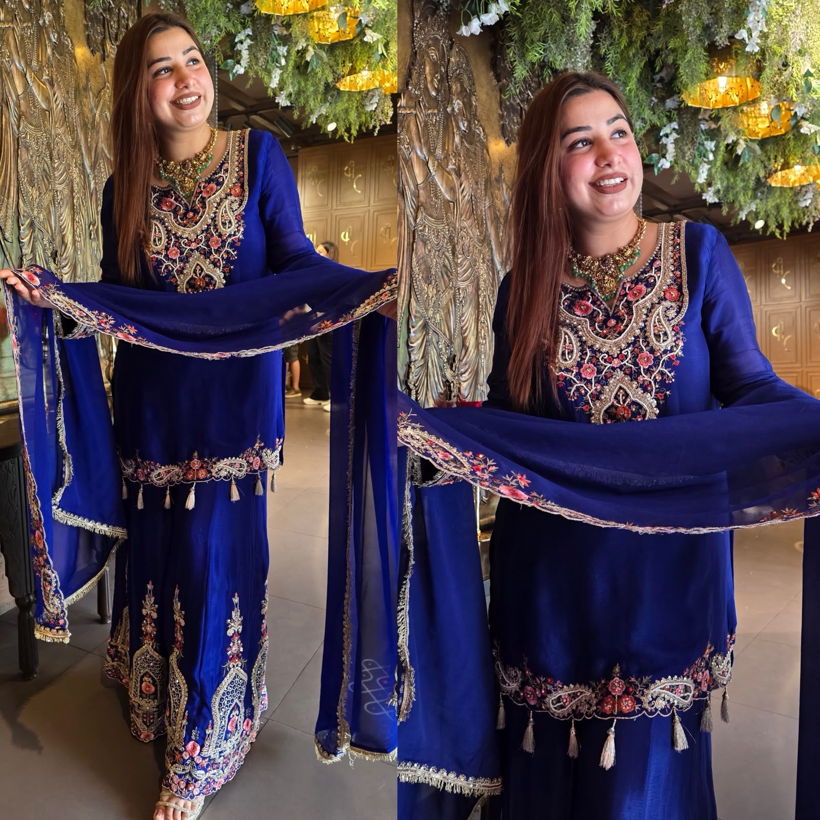 Embroidered Sharara designer Suit Set