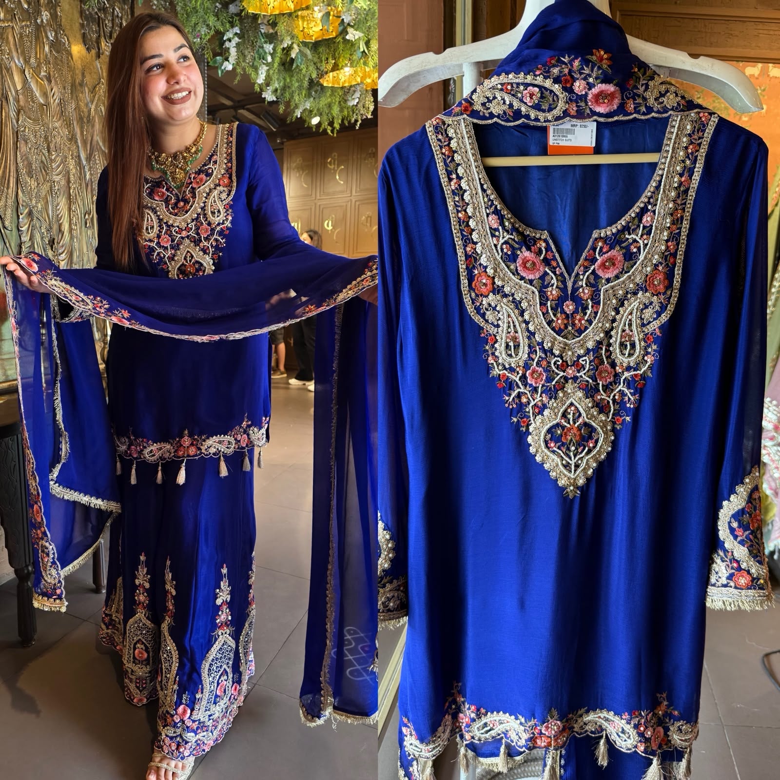 Embroidered Sharara designer Suit Set