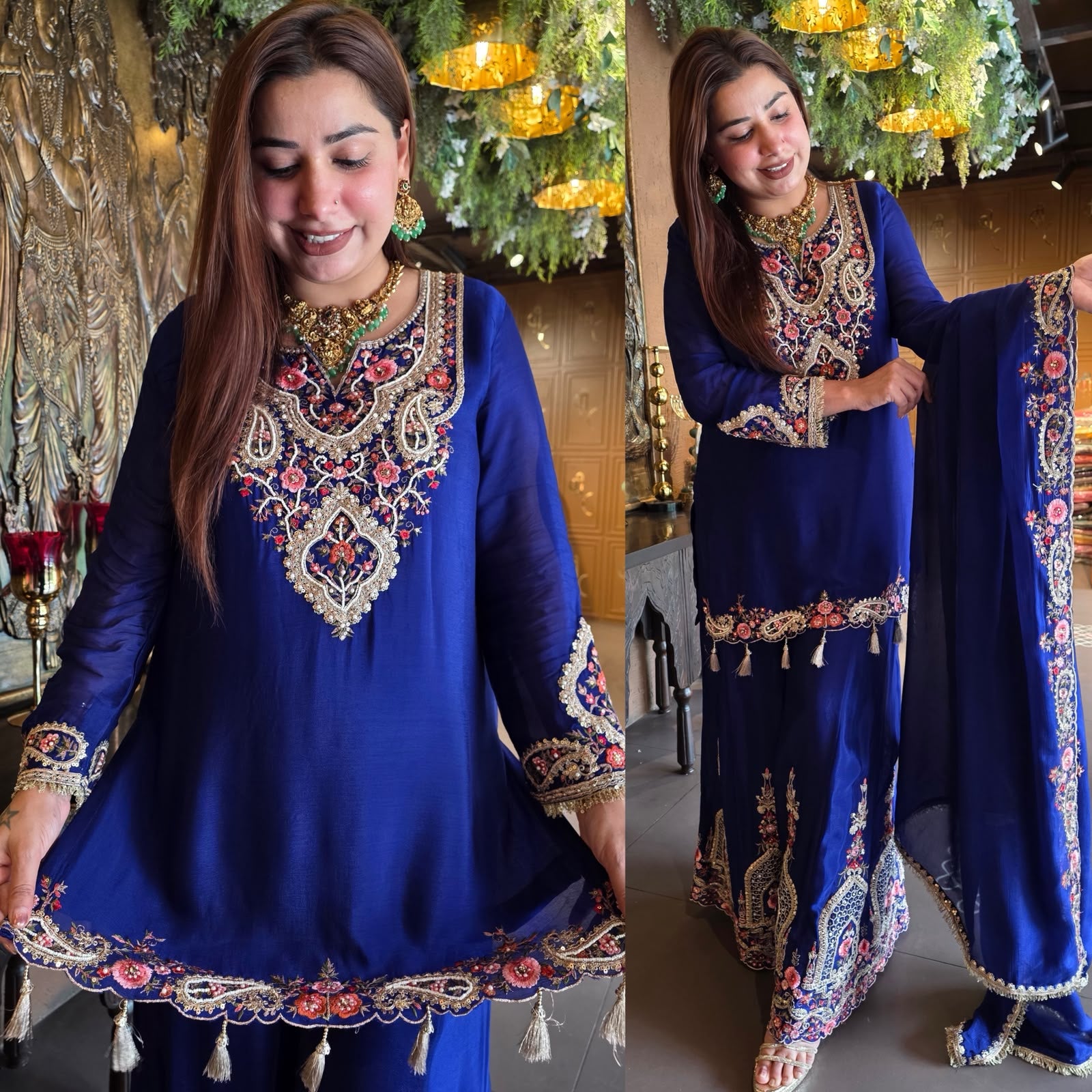 Embroidered Sharara designer Suit Set