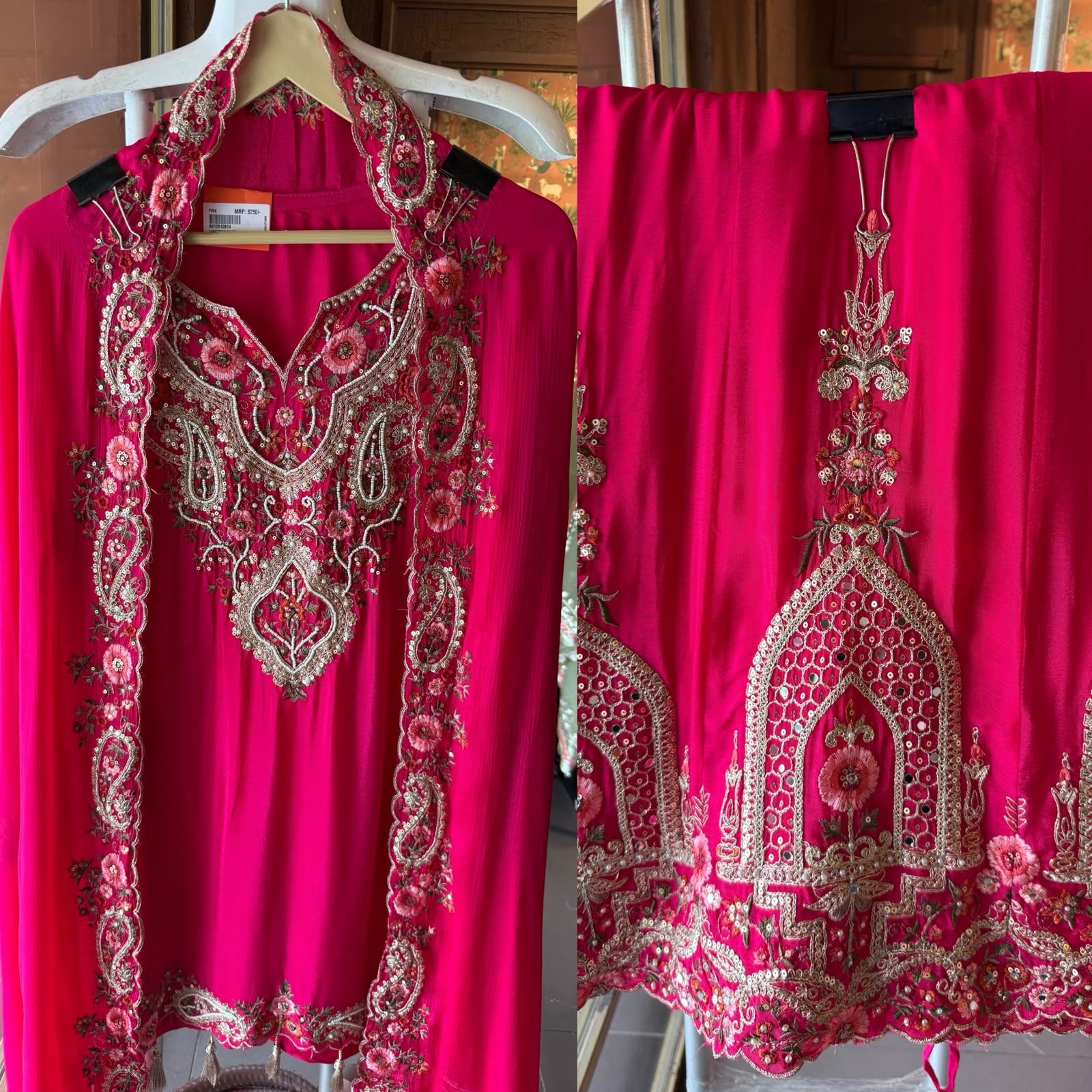 Embroidered Sharara designer Suit Set