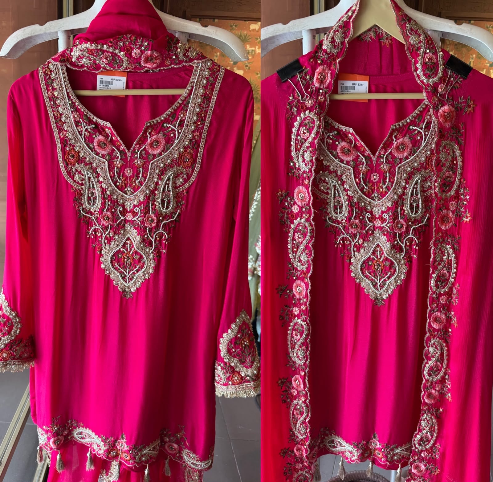 Embroidered Sharara designer Suit Set