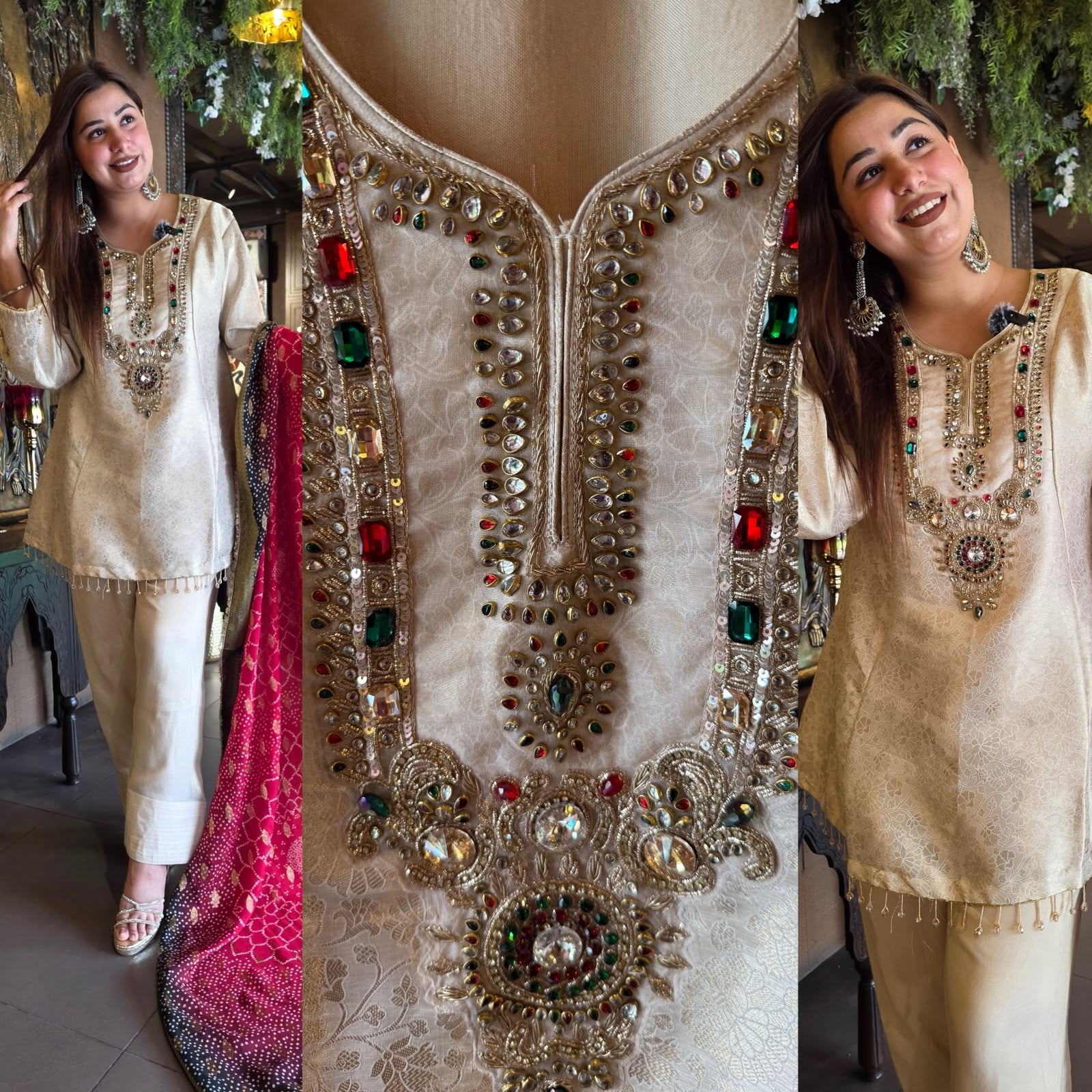 Ivory Heritage Brocade Suit Set